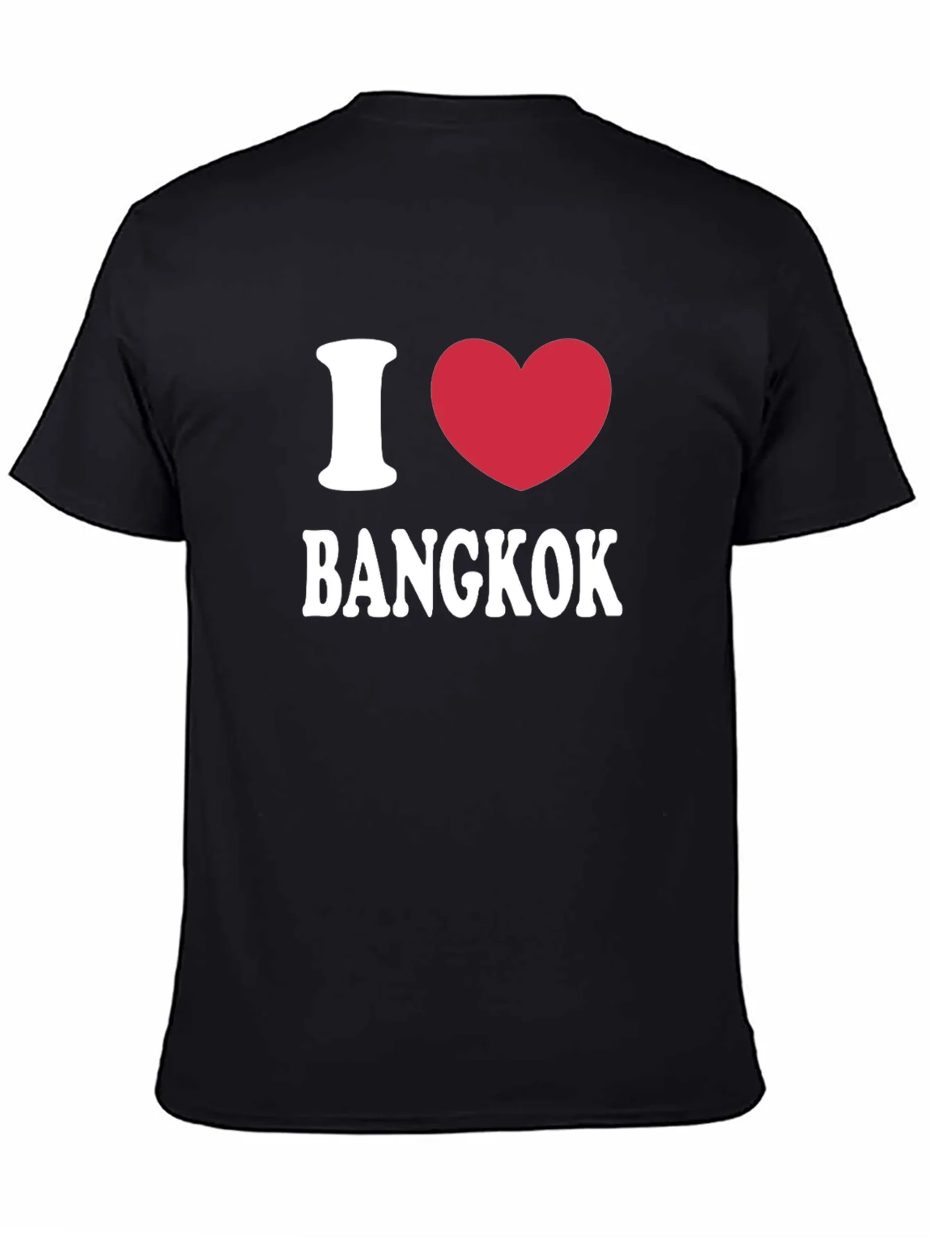 Camiseta Negra I Love Bangkok Hombre Casual