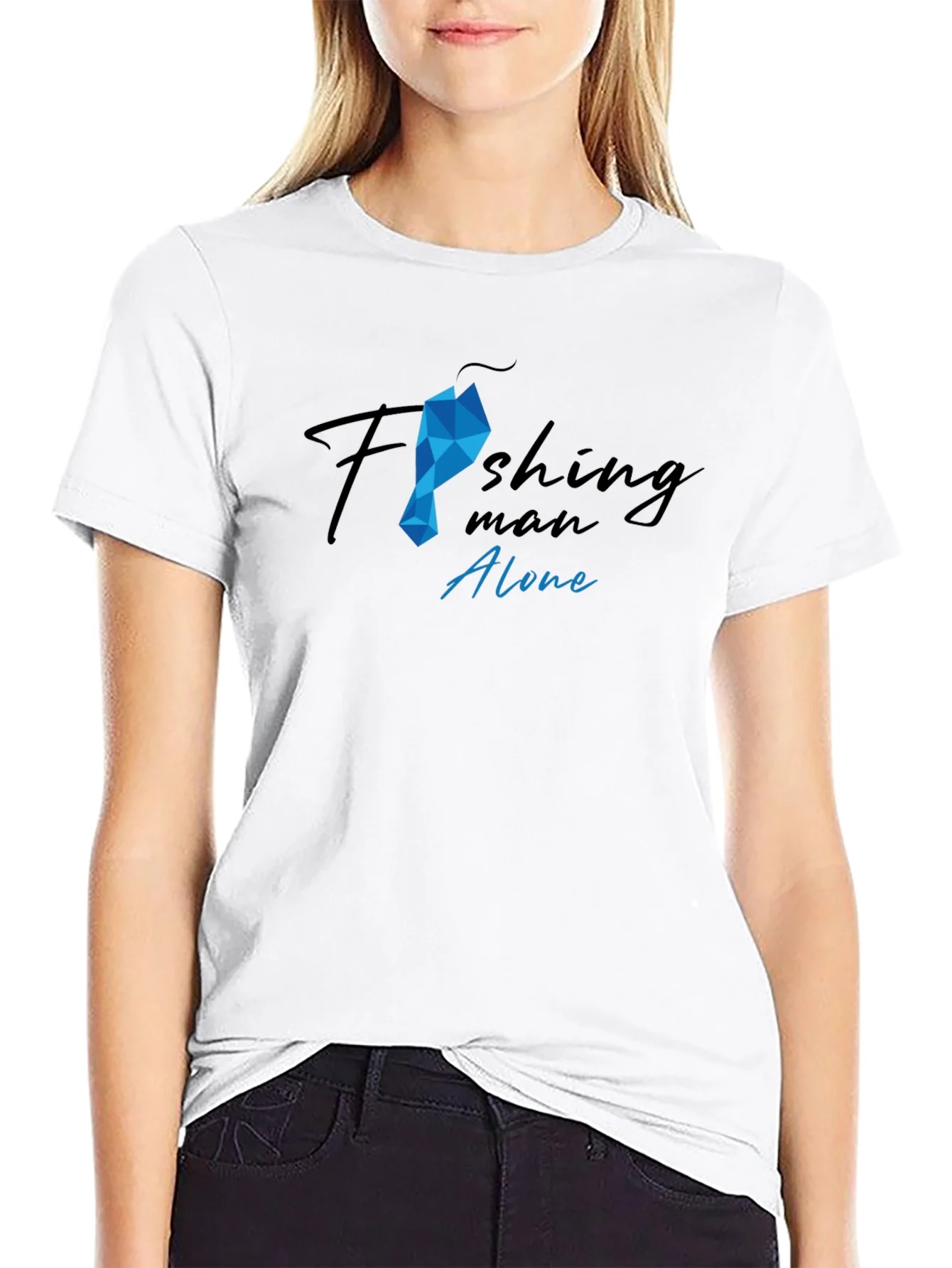 Camiseta Hombre Pesca Dise?o Gr¨¢fico Algod¨®n