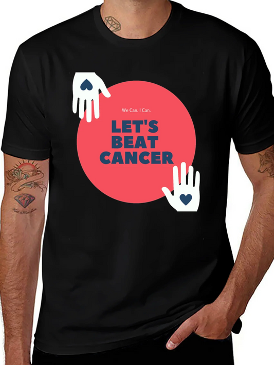 Camiseta Negra Lets Beat Cancer