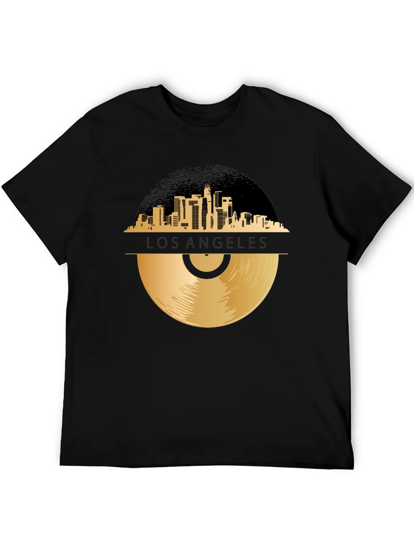 Camiseta Negra Los ¨¢ngeles Vinyl