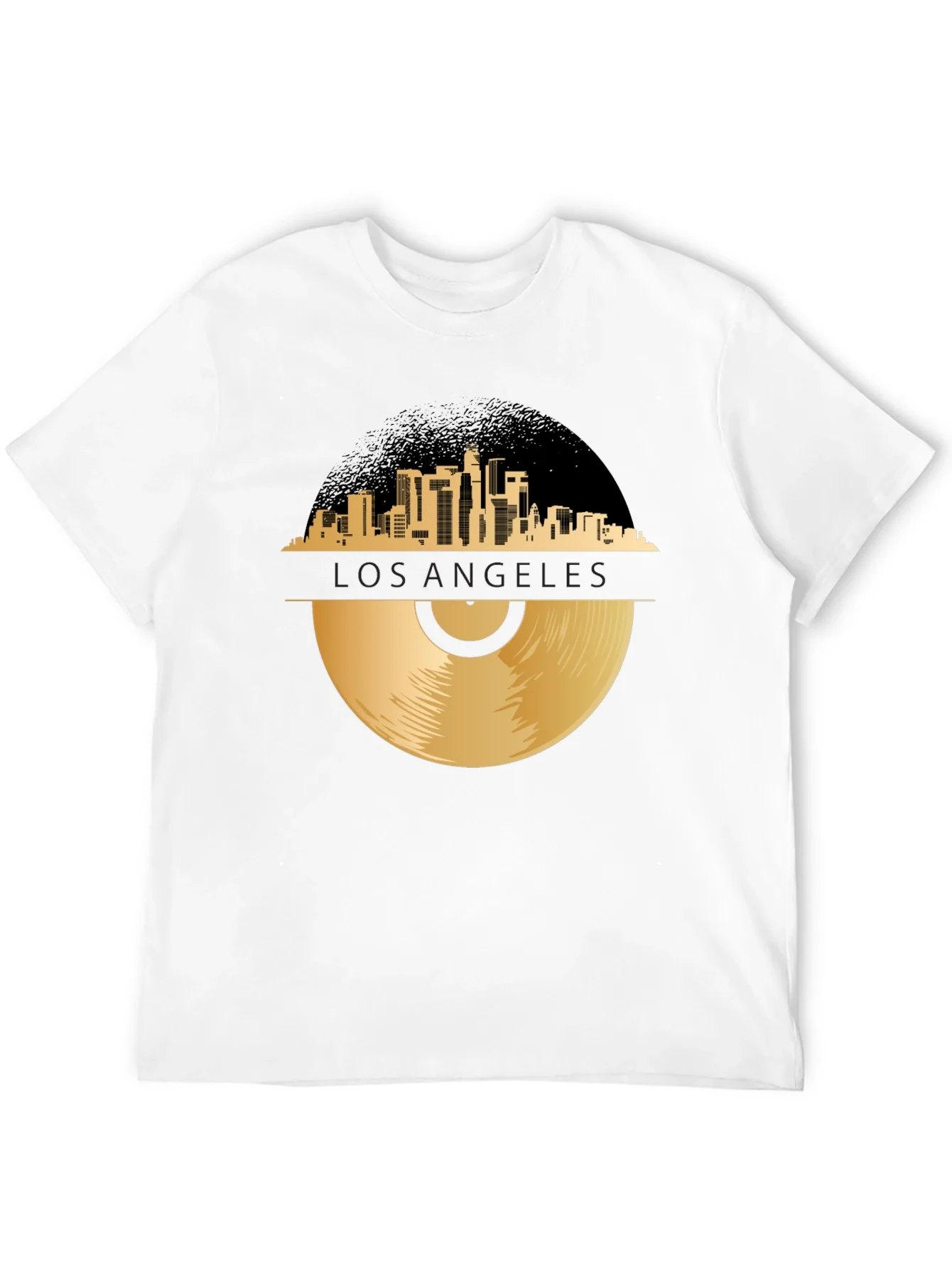 Camiseta Negra Los ¨¢ngeles Vinyl