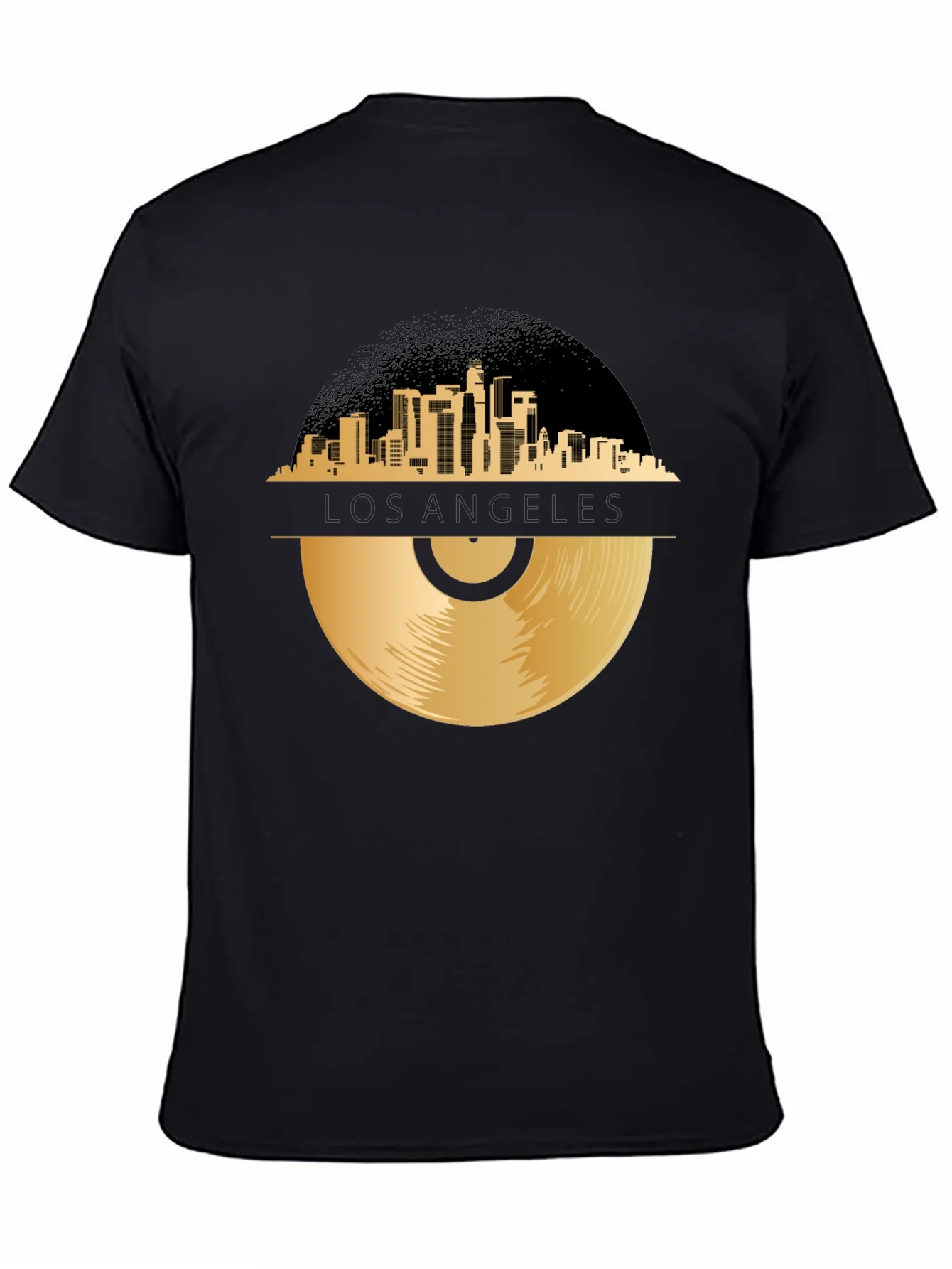Camiseta Negra Los ¨¢ngeles Vinyl