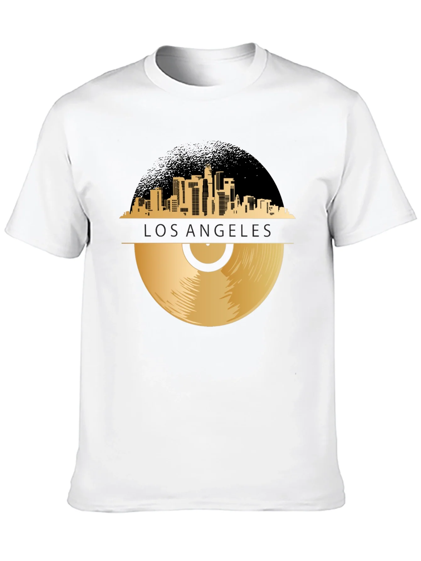 Camiseta Negra Los ¨¢ngeles Vinyl
