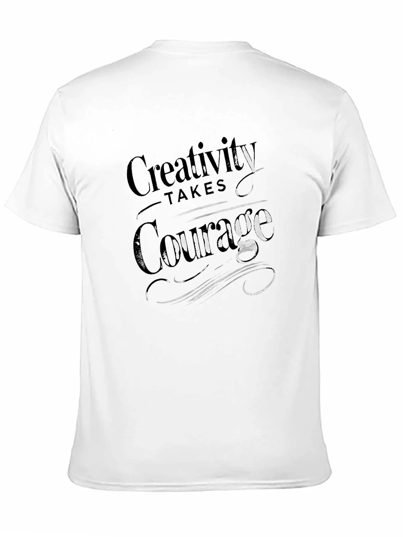 Camiseta Negra Creativity Takes Courage Hombre
