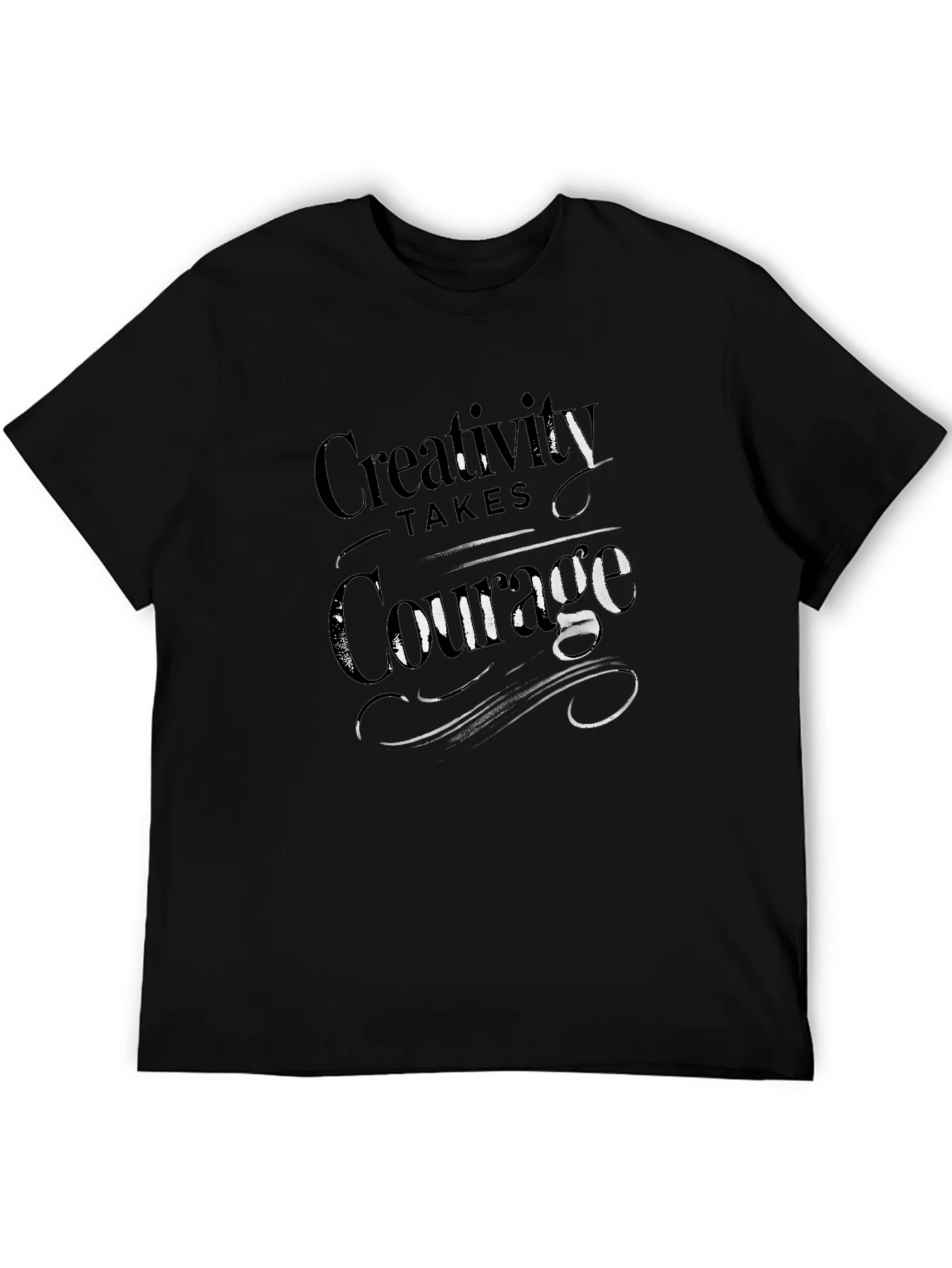 Camiseta Negra Creativity Takes Courage Hombre