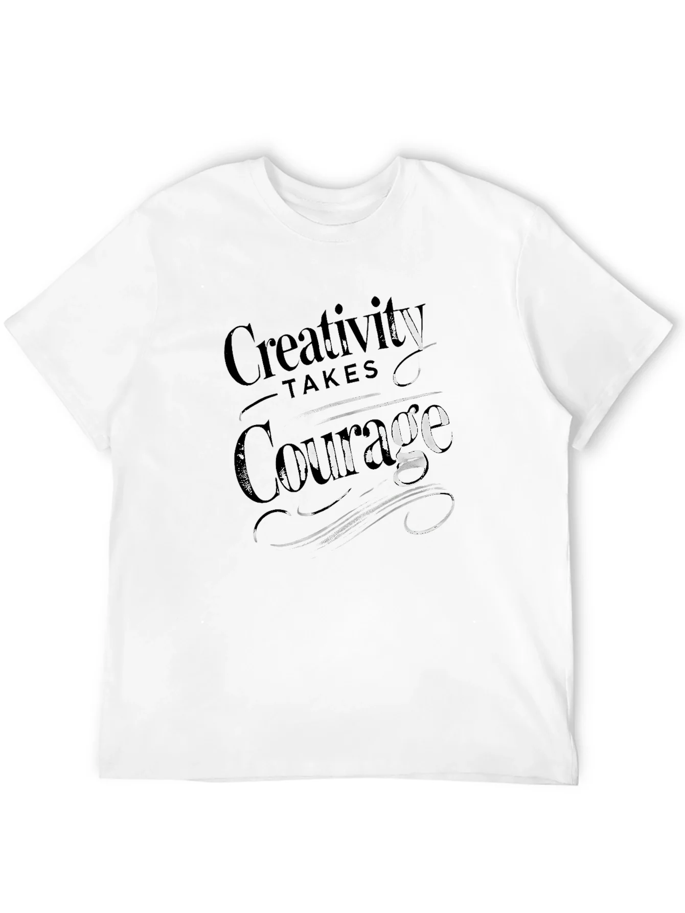Camiseta Negra Creativity Takes Courage Hombre