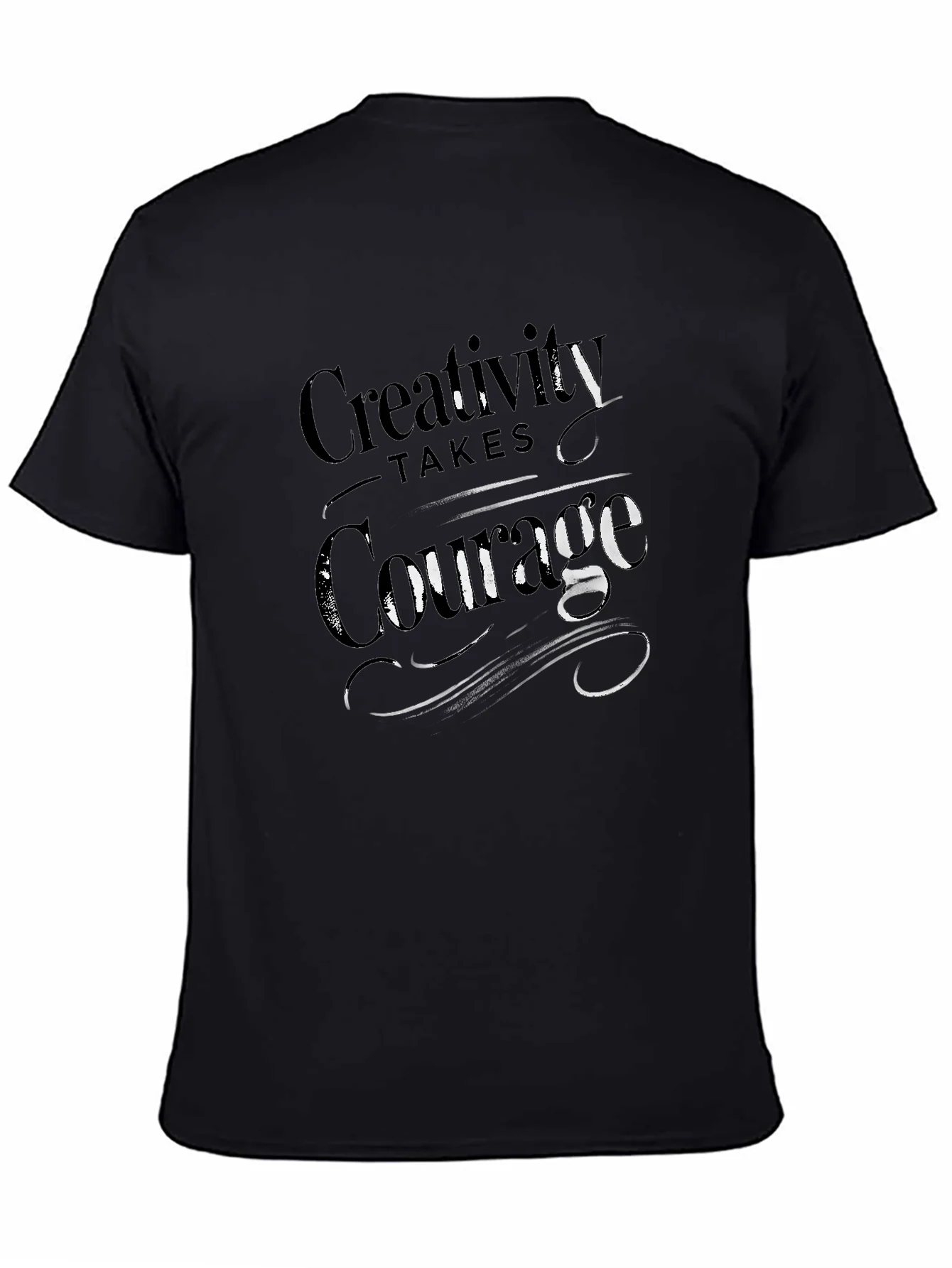 Camiseta Negra Creativity Takes Courage Hombre