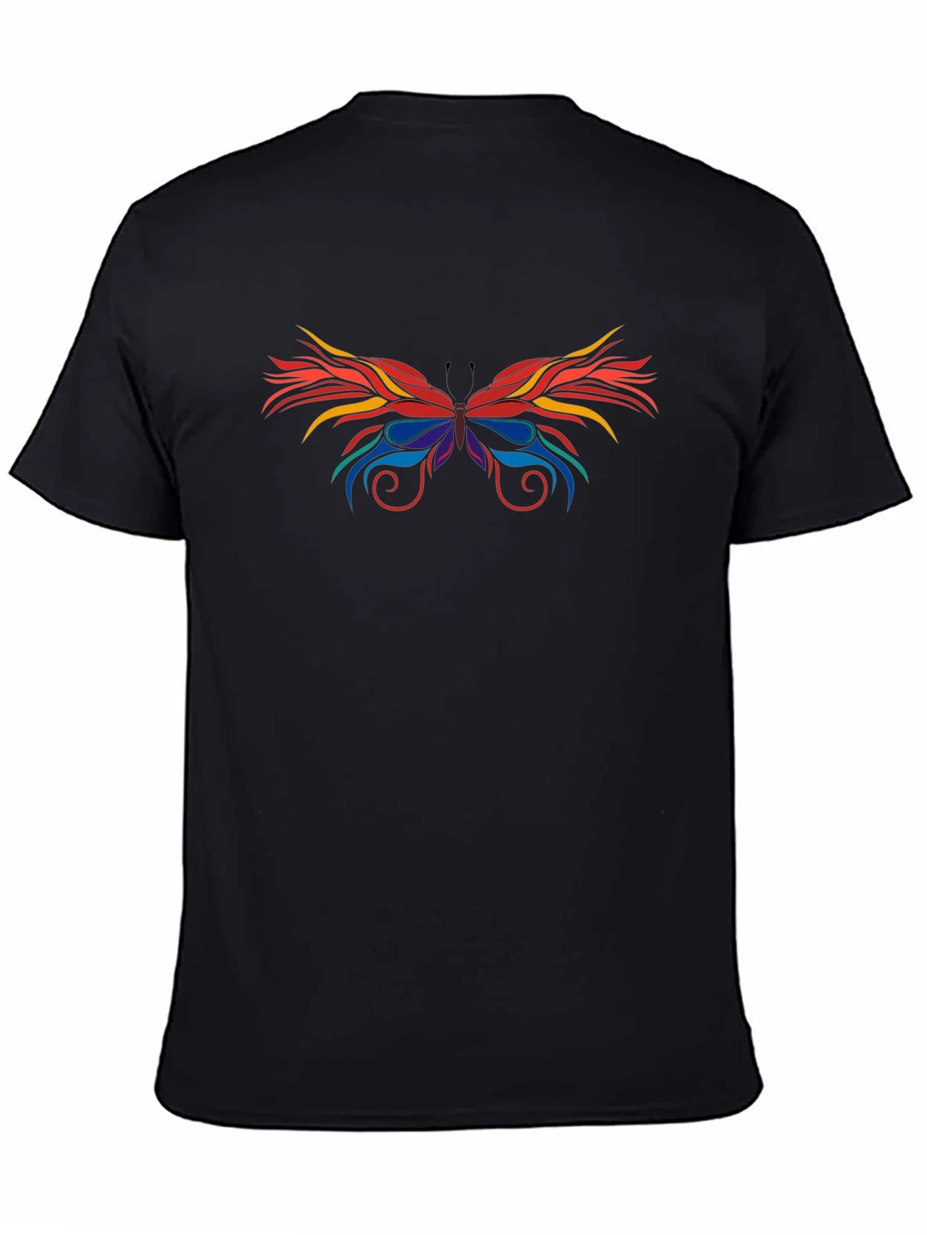 Rebbecca Abstract Butterfly Graphic Black T-Shirt