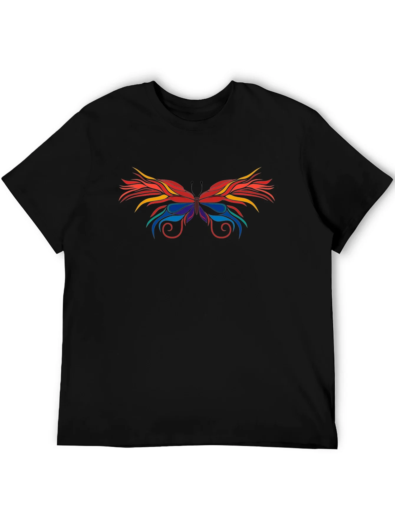 Rebbecca Abstract Butterfly Graphic Black T-Shirt
