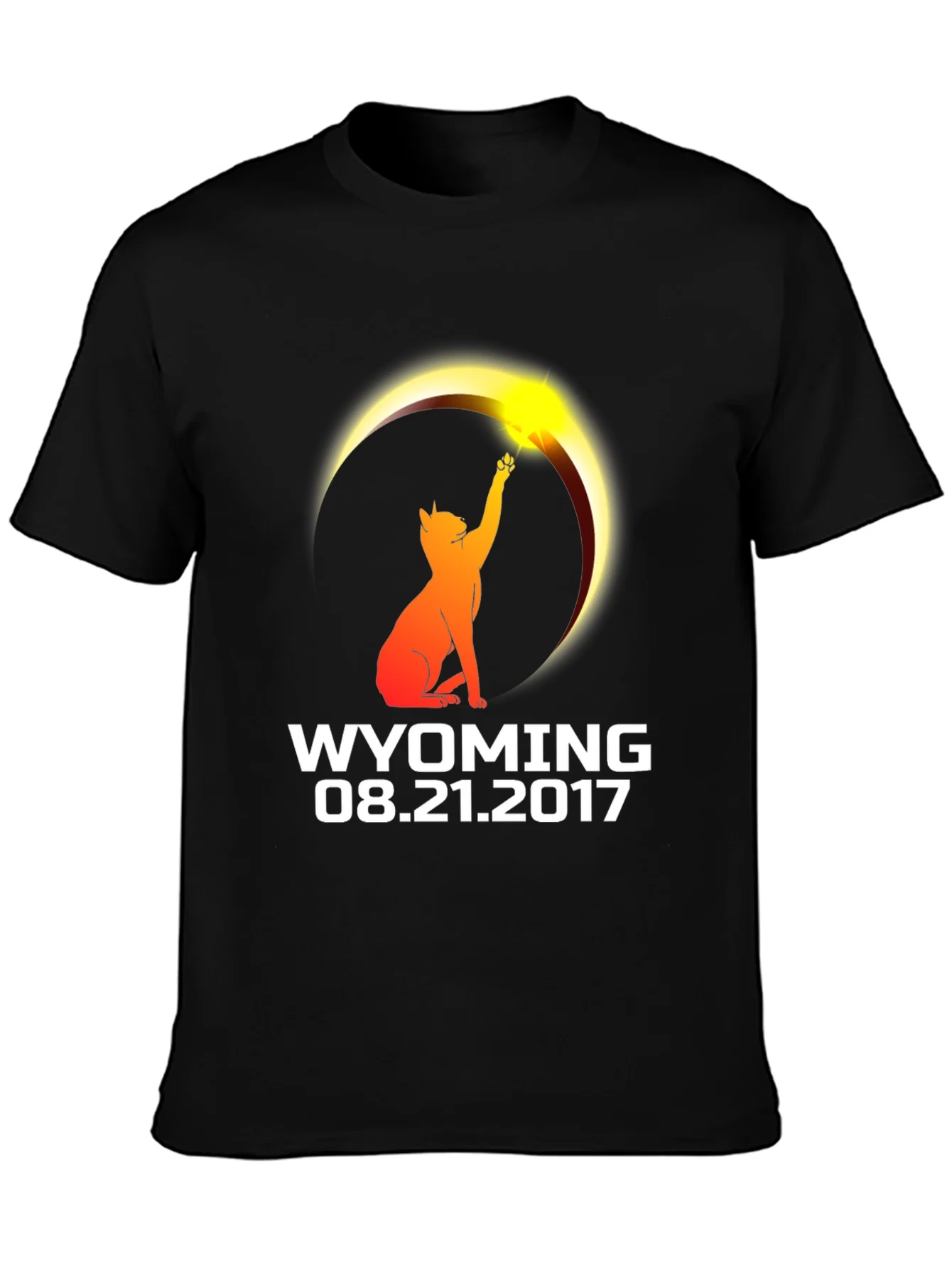Rebbecca Wyoming Eclipse 2017 Cat T-Shirt