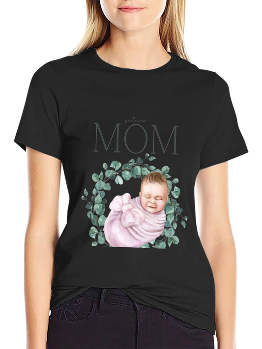 Rebbecca New Mom Baby Wreath T-Shirt