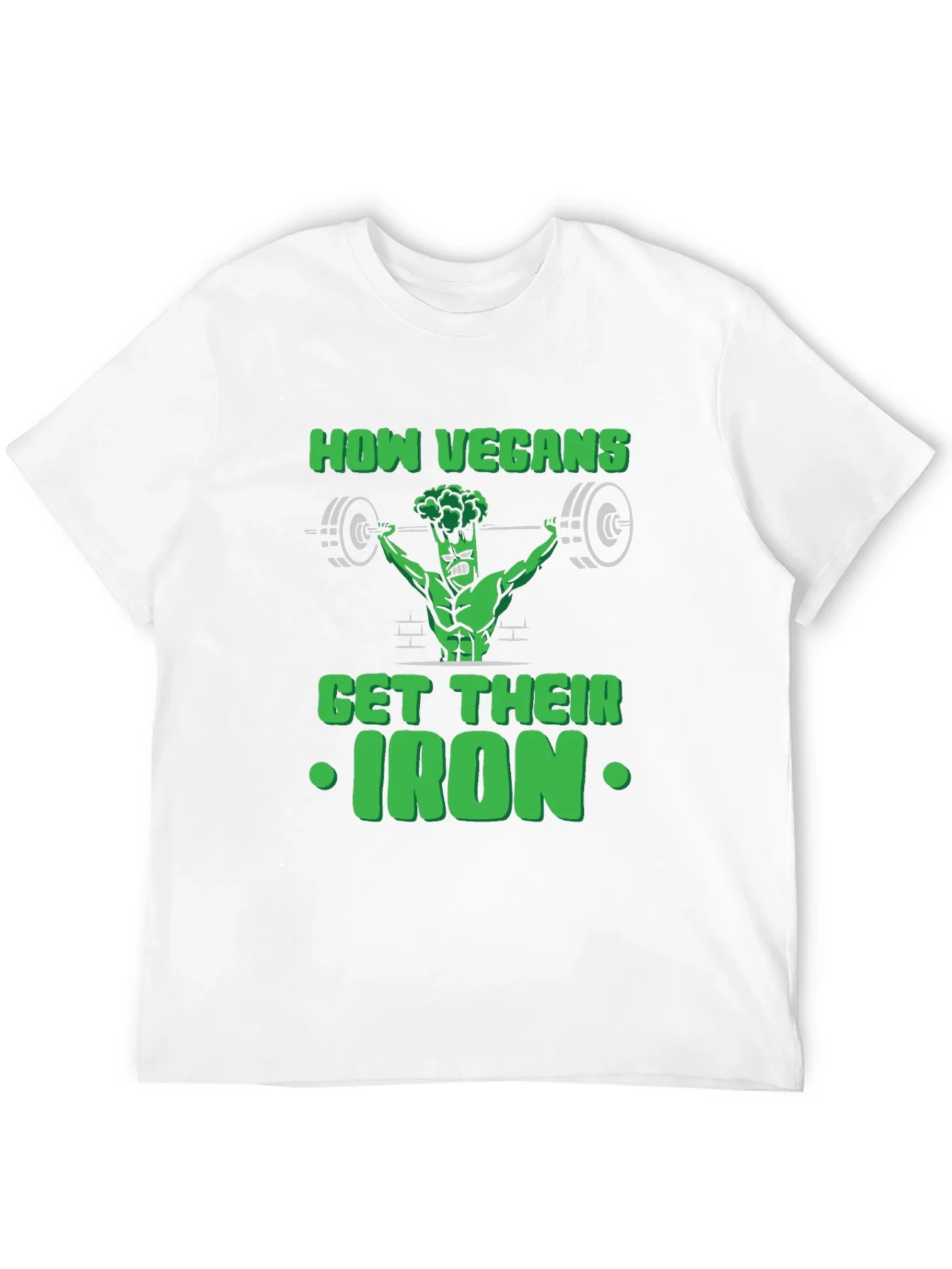 Rebbecca Vegan Iron T-Shirt - Broccoli Bodybuilder Tee