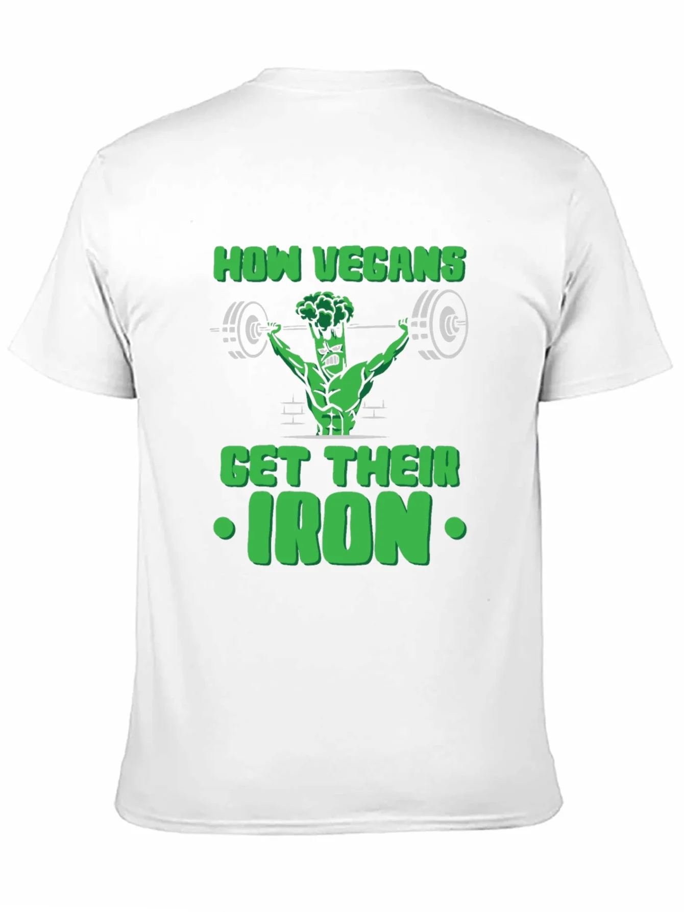 Rebbecca Vegan Iron T-Shirt - Broccoli Bodybuilder Tee