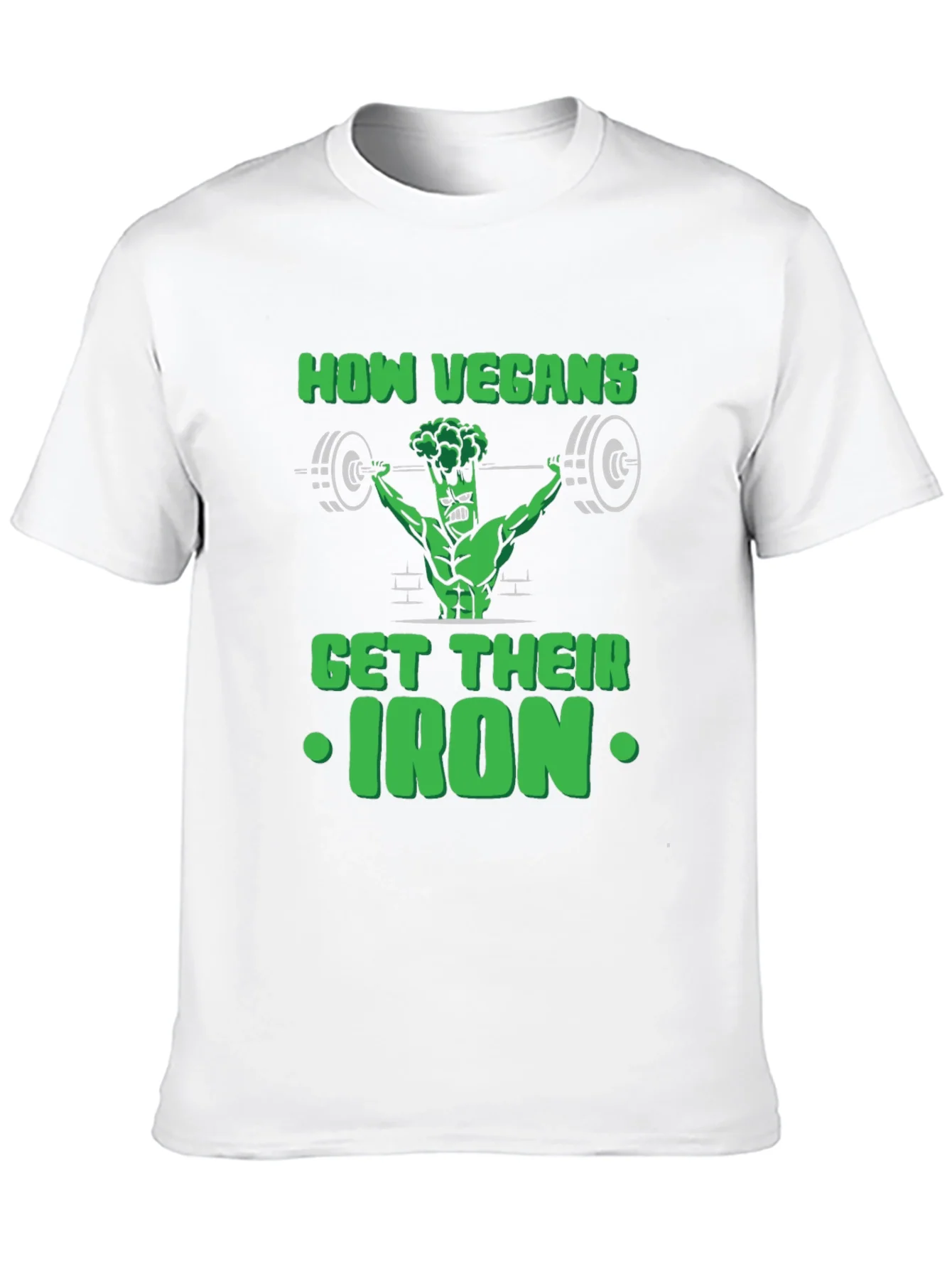 Rebbecca Vegan Iron T-Shirt - Broccoli Bodybuilder Tee