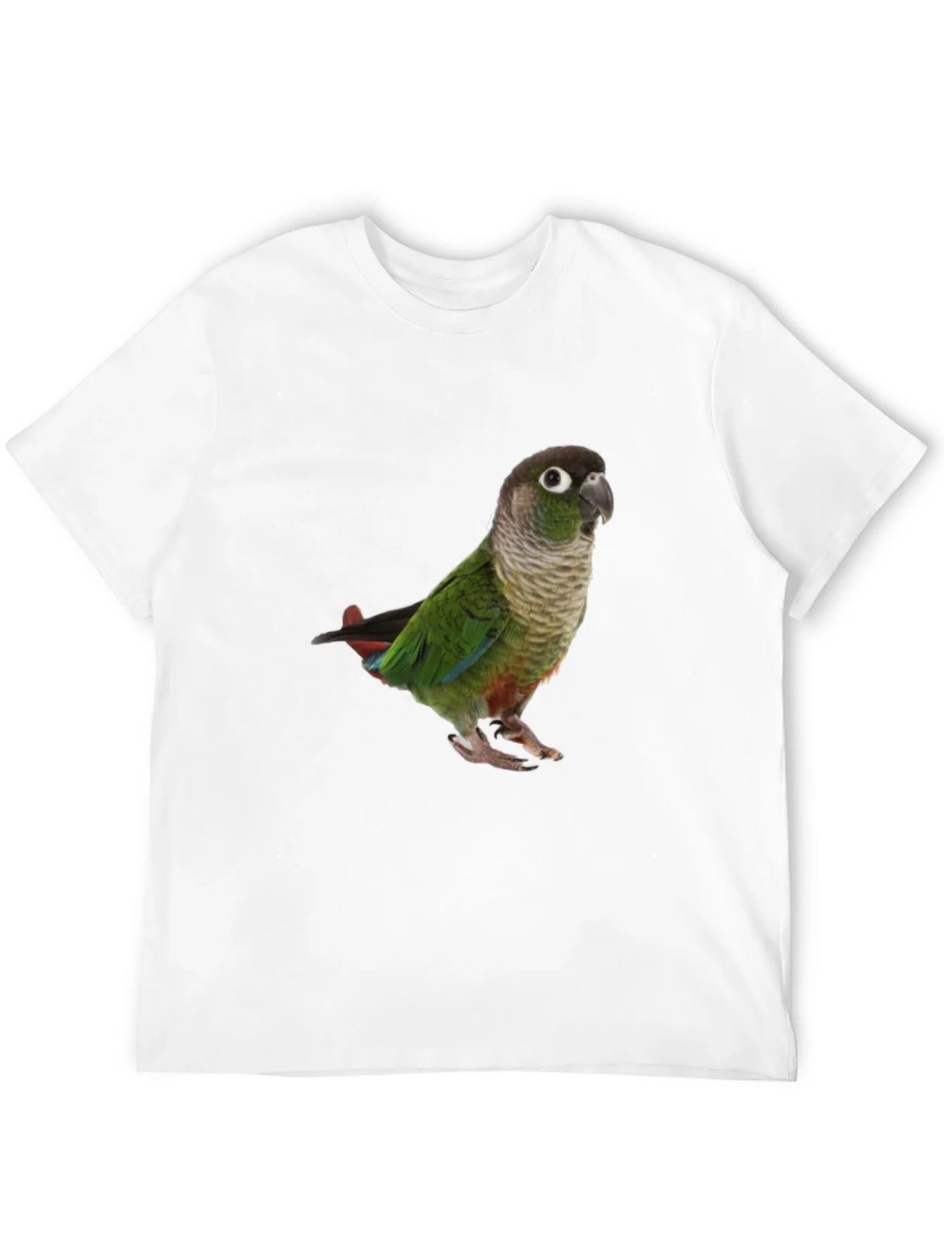 Camiseta Negra con Loro Verde - Dise?o ¨²nico