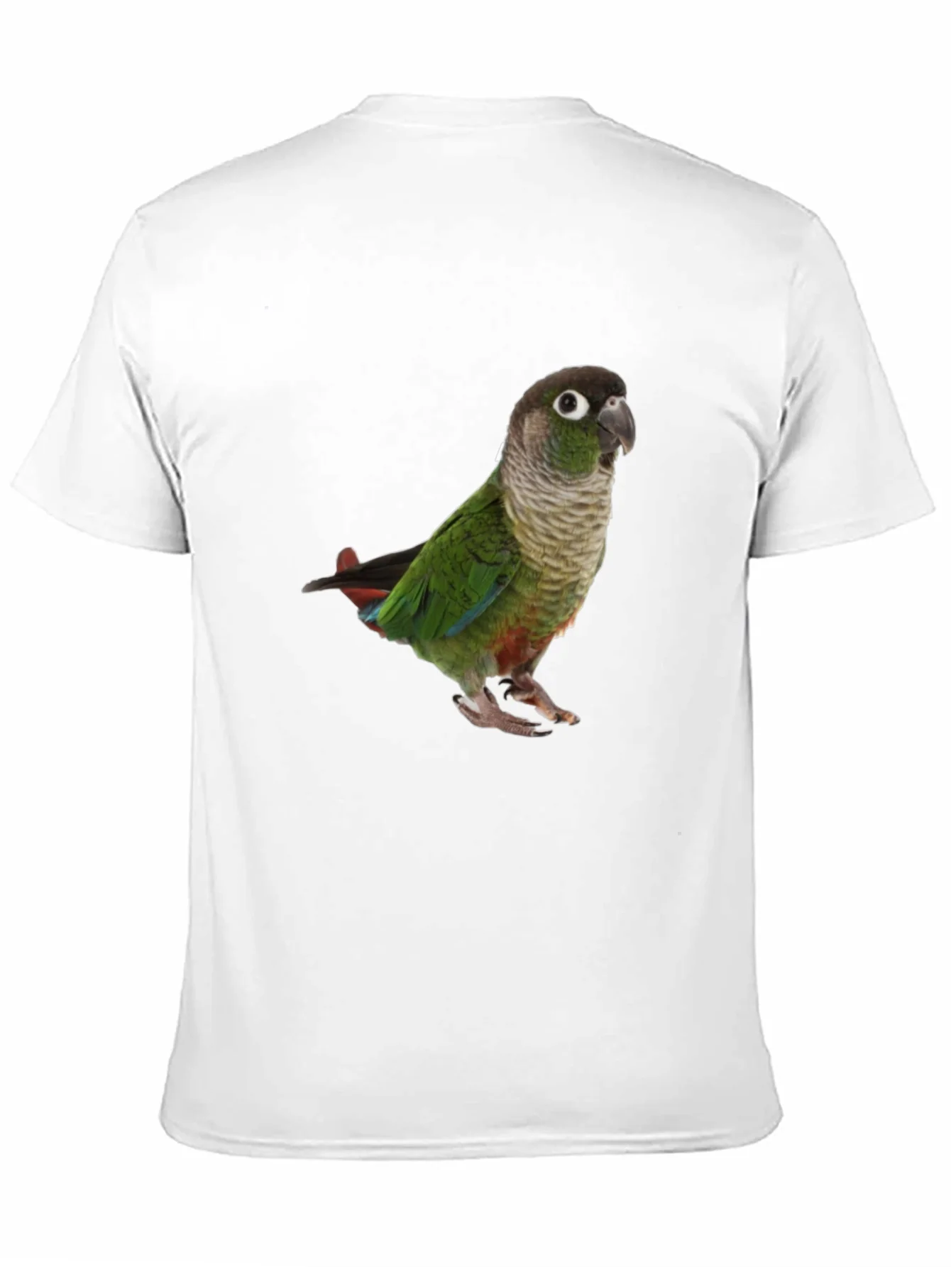 Camiseta Negra con Loro Verde - Dise?o ¨²nico
