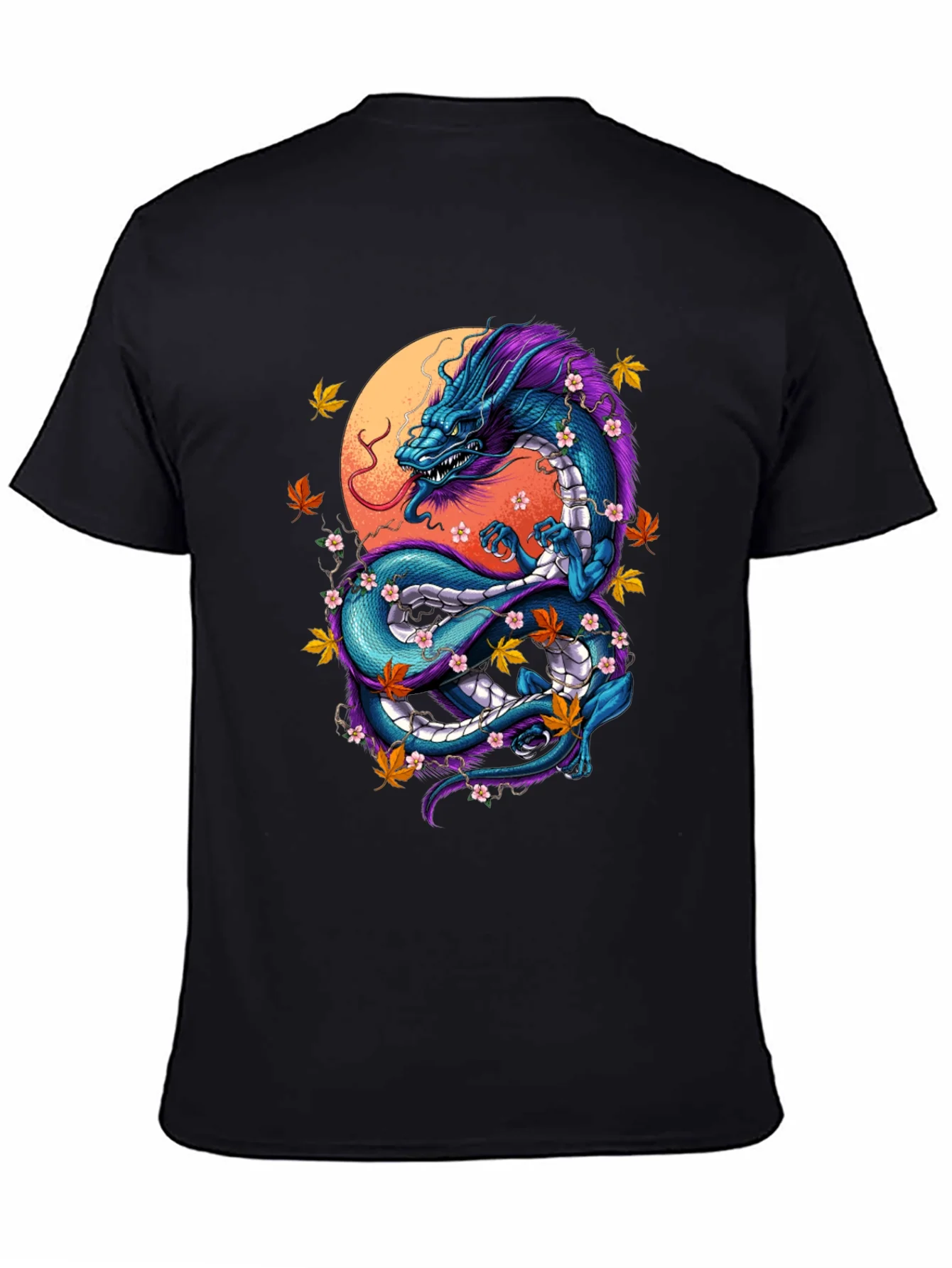 Rebbecca Dragon Graphic Tee - Artistic Black T-Shirt