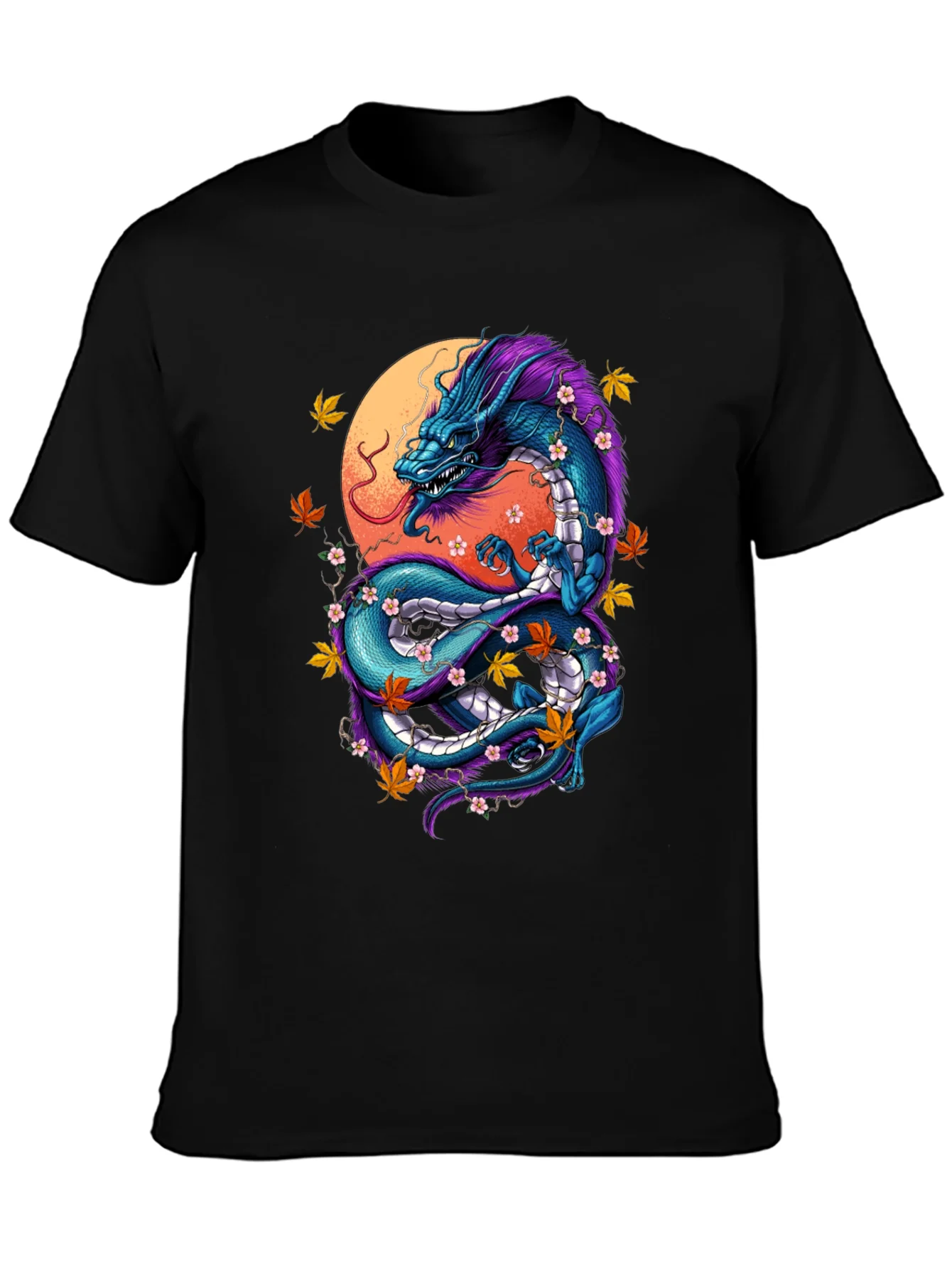 Rebbecca Dragon Graphic Tee - Artistic Black T-Shirt