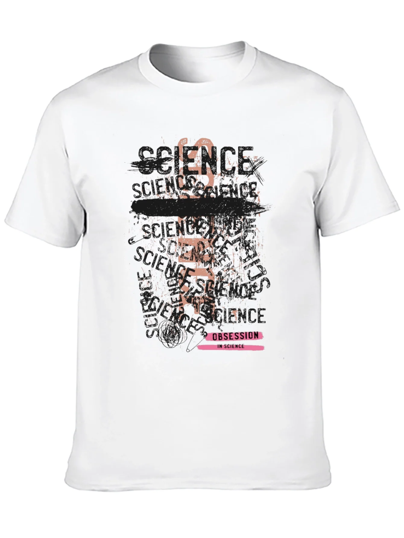 Camiseta Negra con Dise?o Obsesi¨®n en la Ciencia