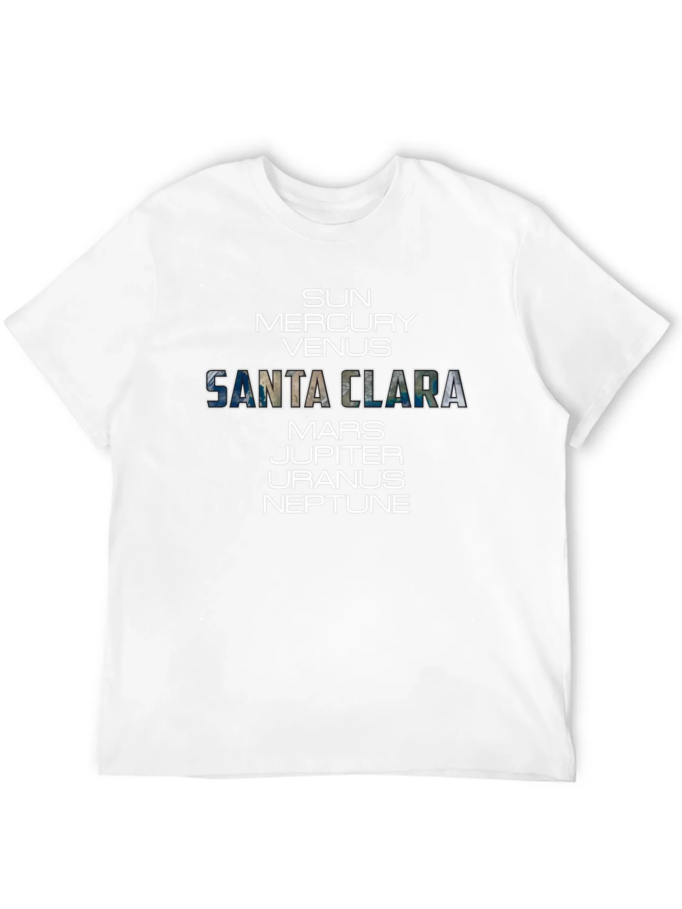 Camiseta Negra Planetas Santa Clara