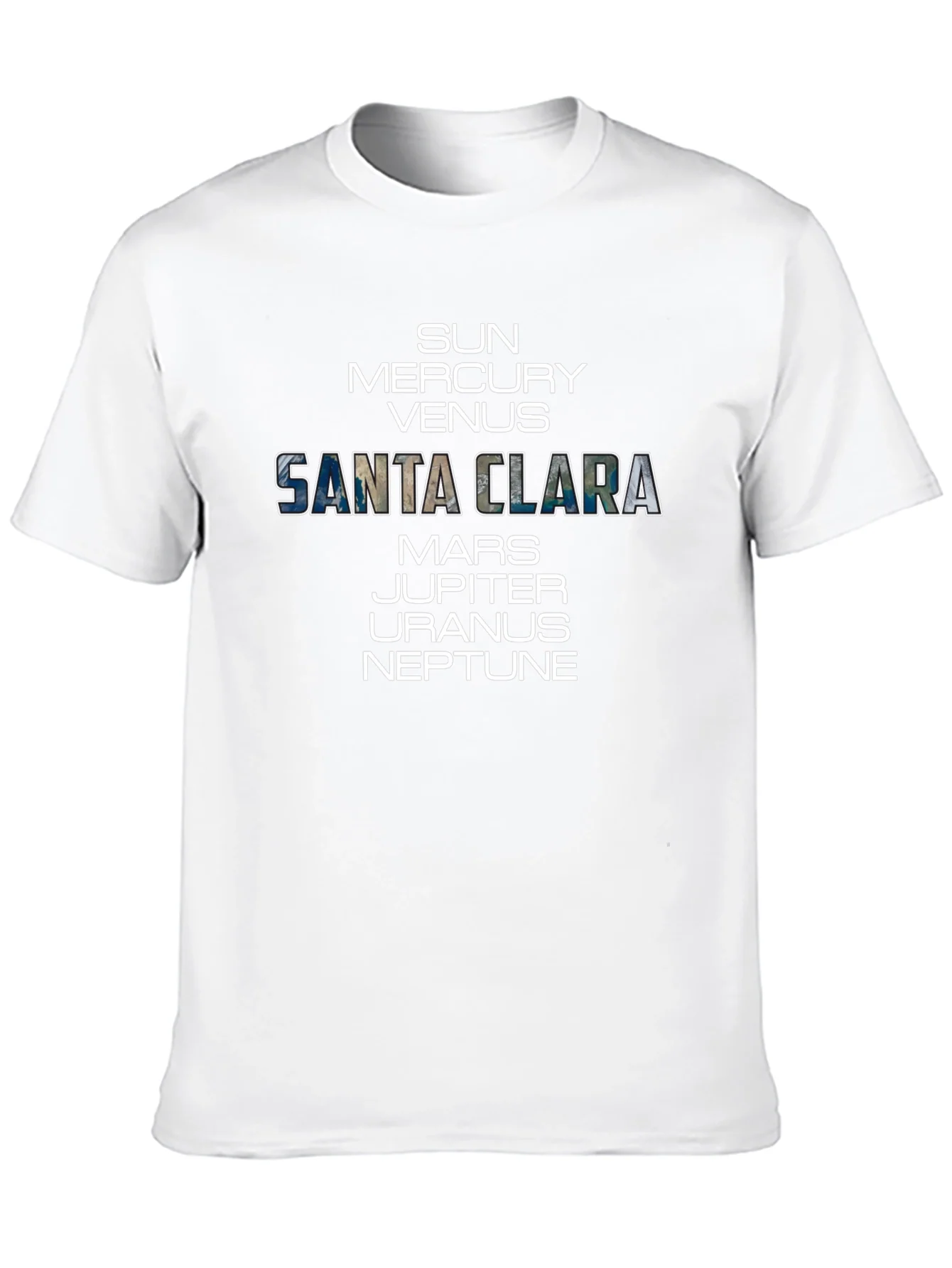 Camiseta Negra Planetas Santa Clara