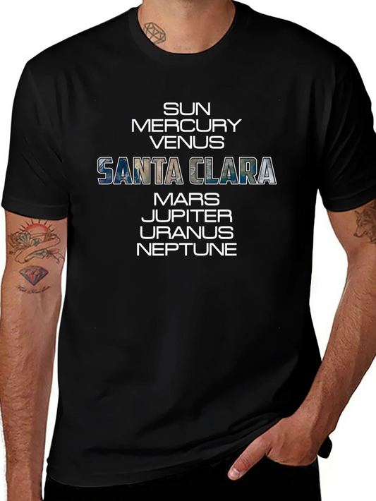 Camiseta Negra Planetas Santa Clara
