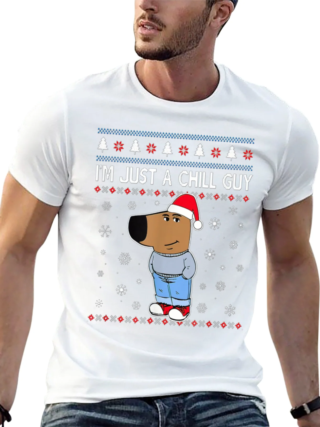 Rebbecca Chill Guy Christmas T-Shirt