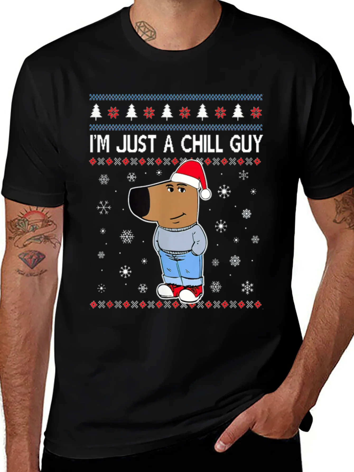 Rebbecca Chill Guy Christmas T-Shirt