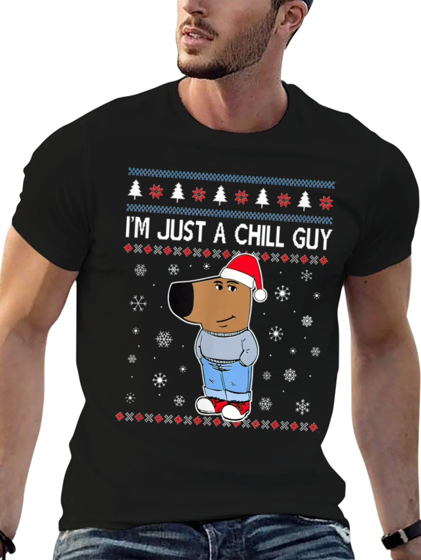 Rebbecca Chill Guy Christmas T-Shirt