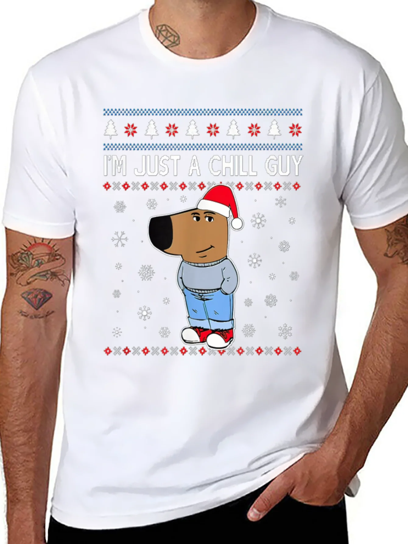 Rebbecca Chill Guy Christmas T-Shirt