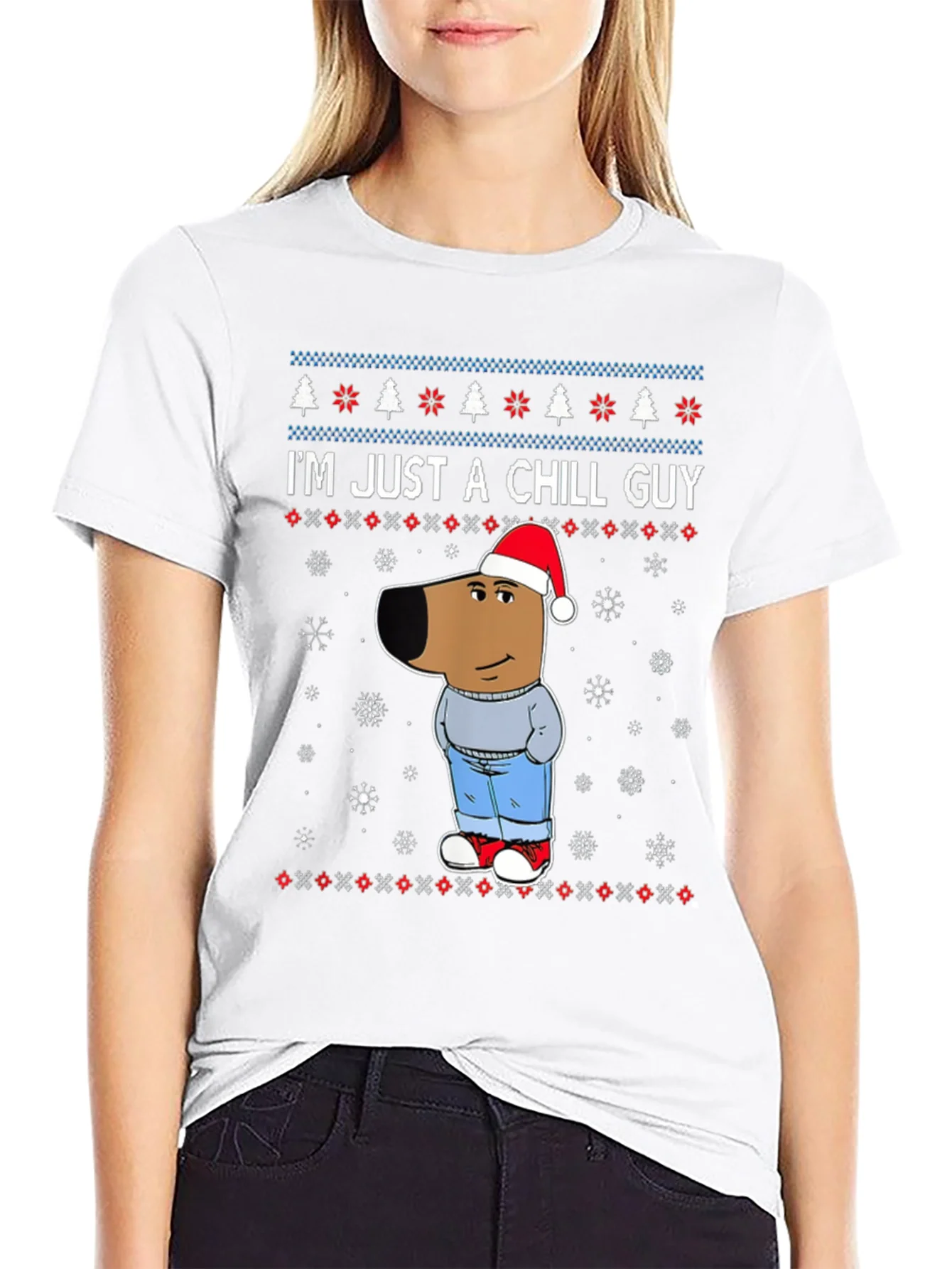 Rebbecca Chill Guy Christmas T-Shirt