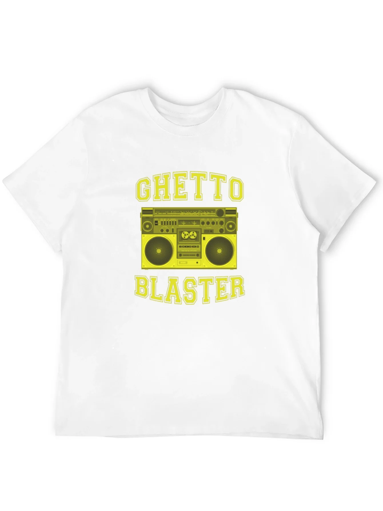 Camiseta Negra con Dise?o Ghetto Blaster Retro
