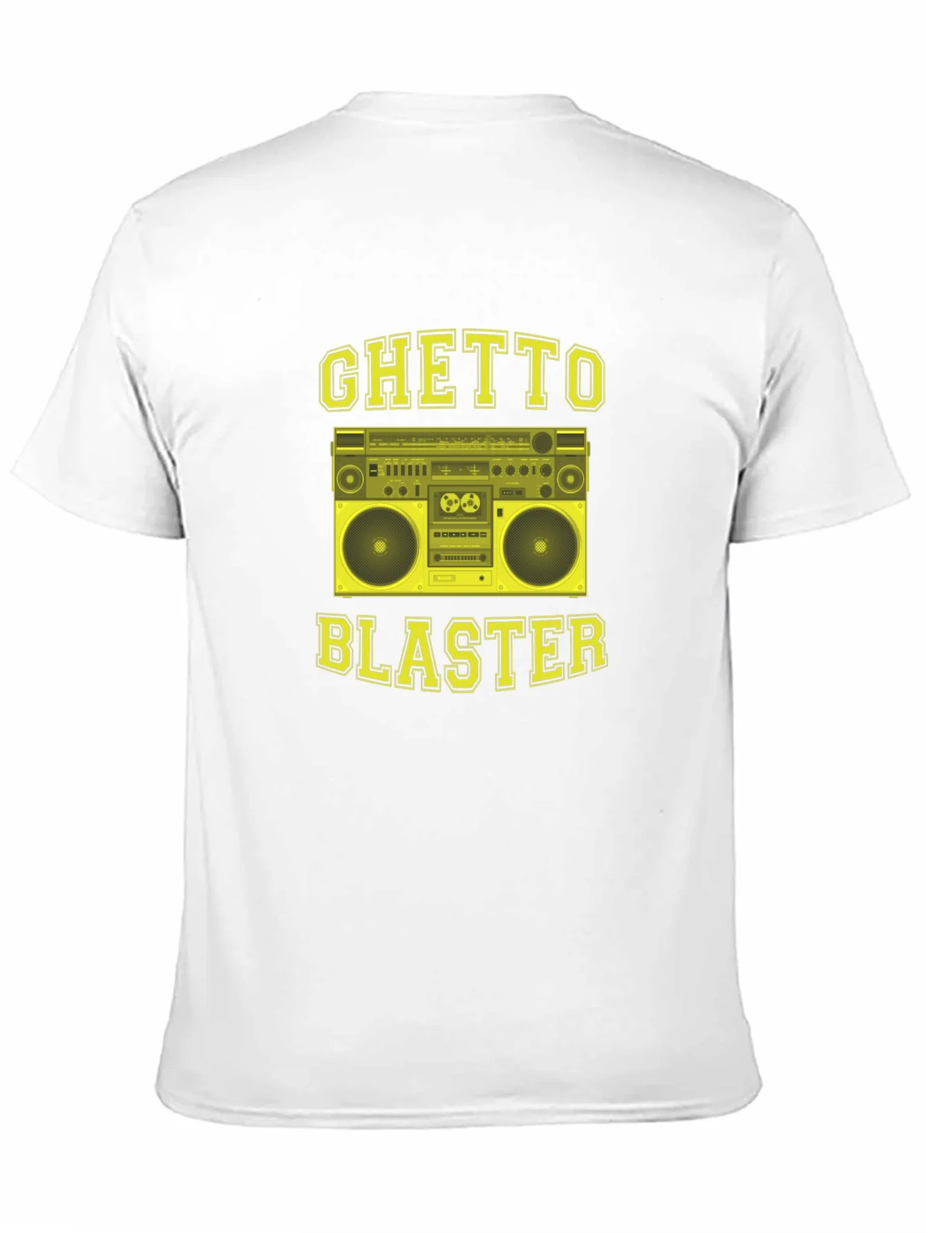Camiseta Negra con Dise?o Ghetto Blaster Retro
