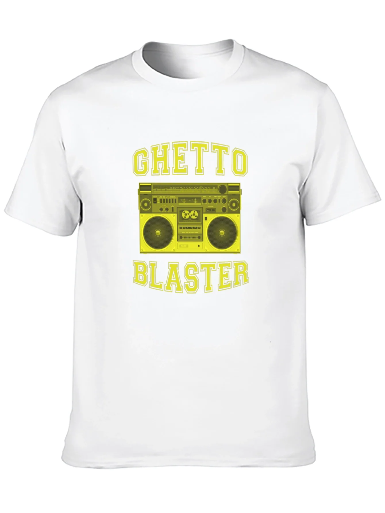 Camiseta Negra con Dise?o Ghetto Blaster Retro