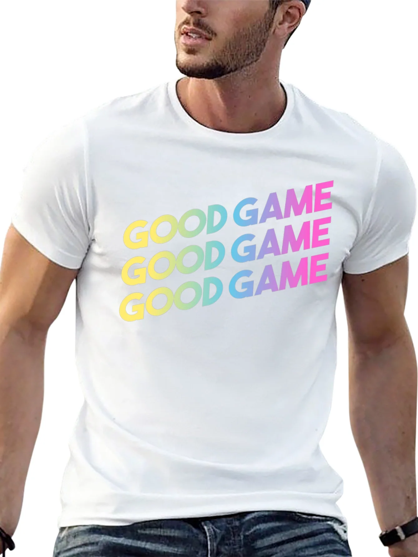 Camiseta Negra Good Game Degradado