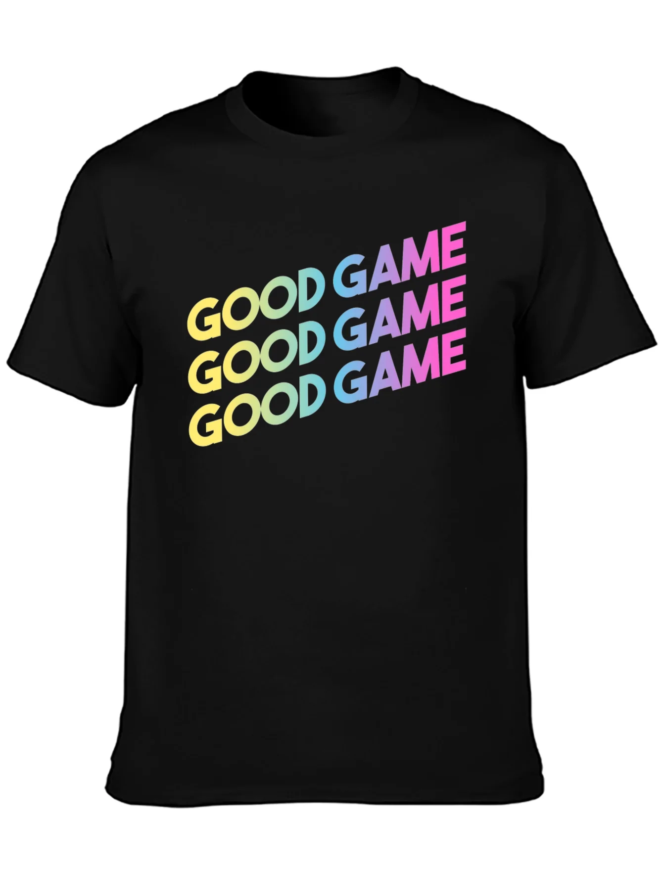 Camiseta Negra Good Game Degradado