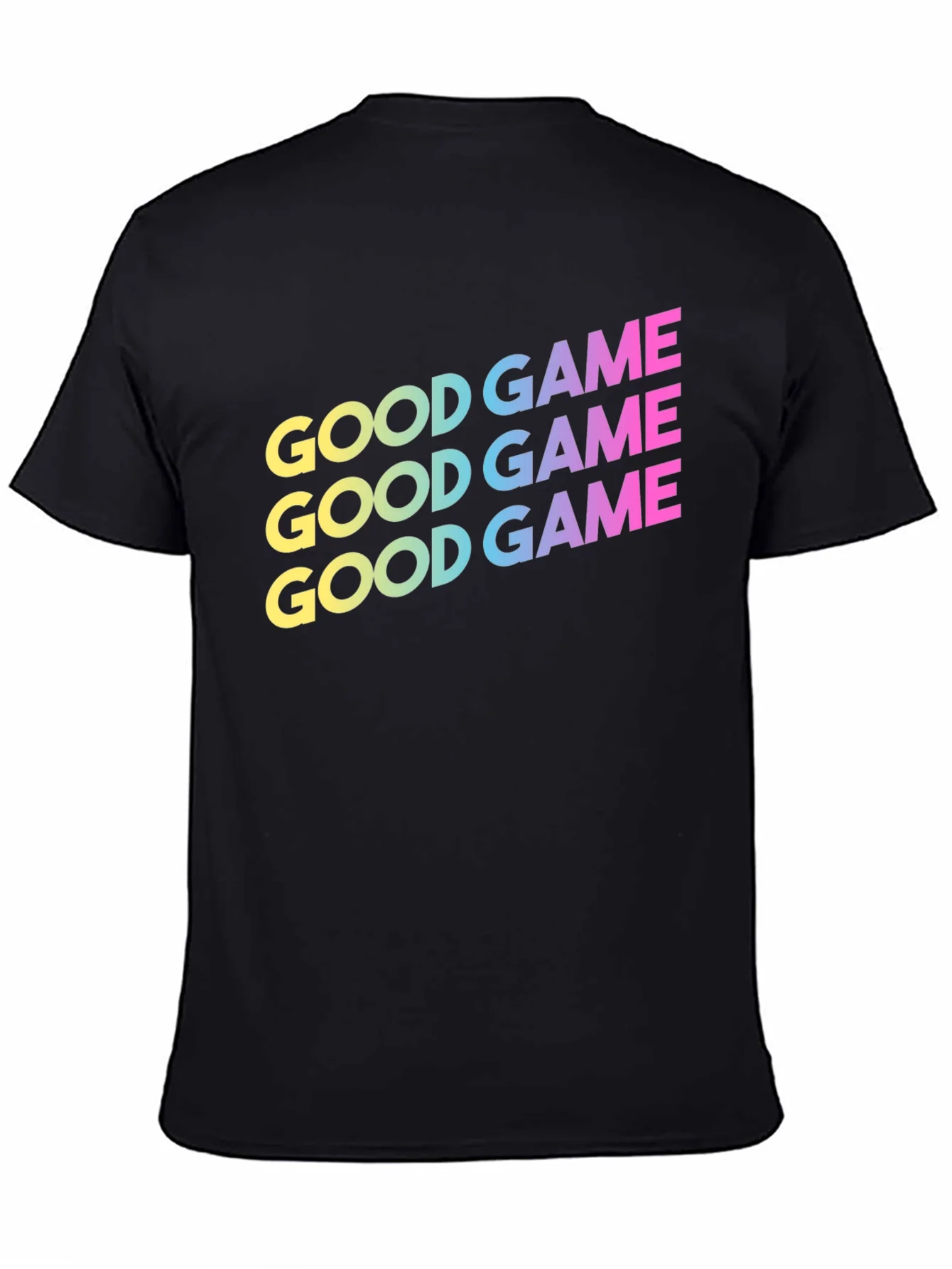 Camiseta Negra Good Game Degradado