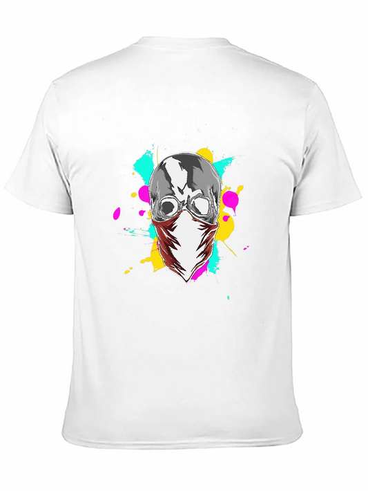Rebbecca Skull with Bandana Graphic Tee - Mens Black T-Shirt