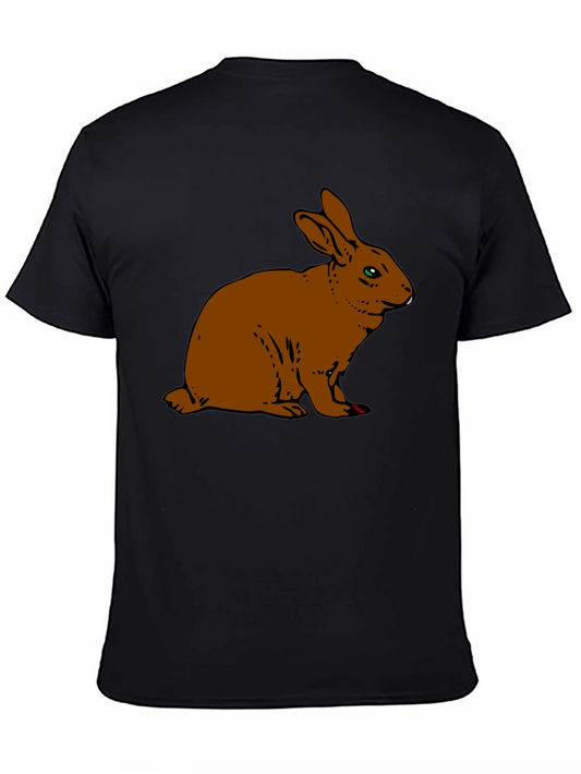 Rebbecca Rabbit Graphic Tee - Unisex Black Cotton Blend