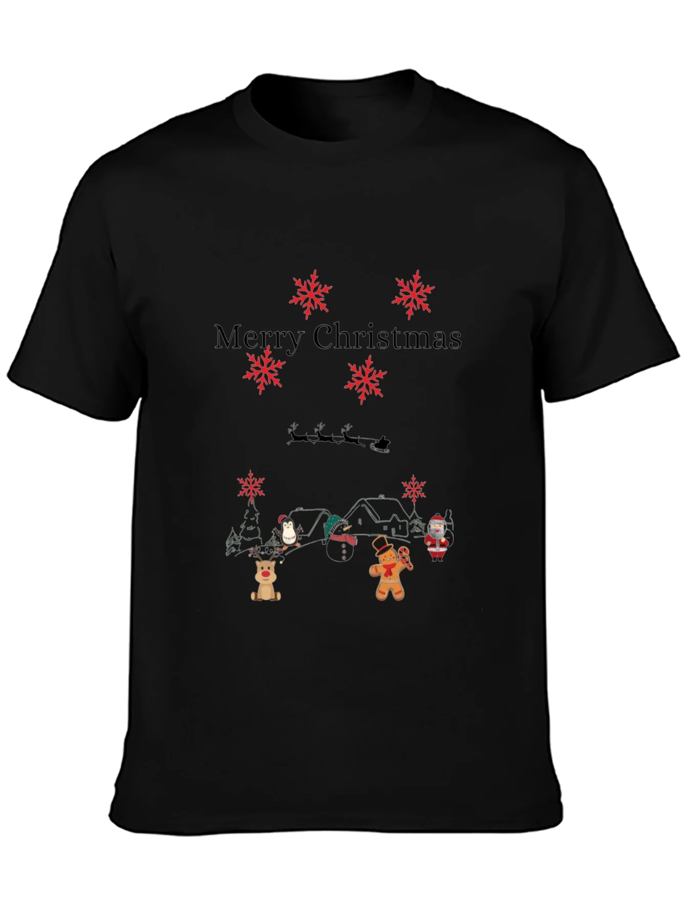Rebbecca Merry Christmas Themed Graphic T-Shirt