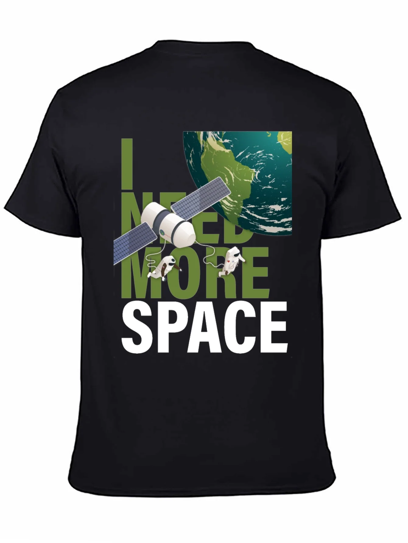 Camiseta Necesito m¨¢s espacio con dise?o espacial