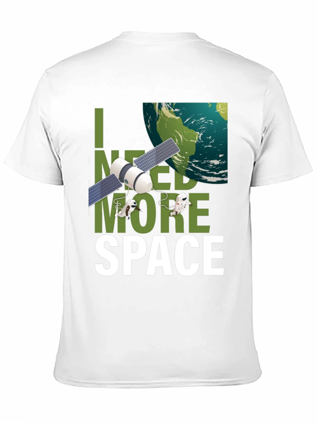 Camiseta Necesito m¨¢s espacio con dise?o espacial