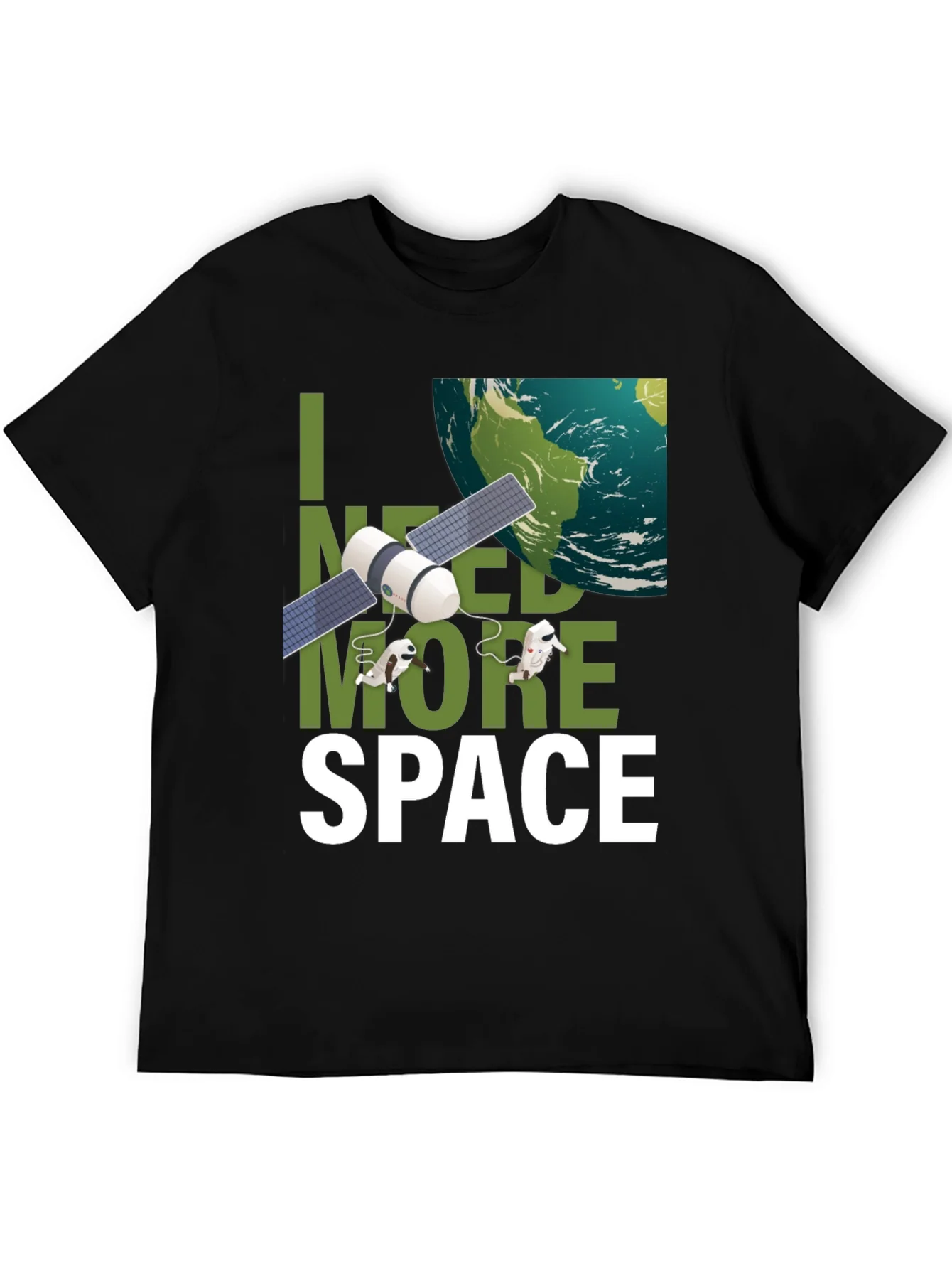 Camiseta Necesito m¨¢s espacio con dise?o espacial