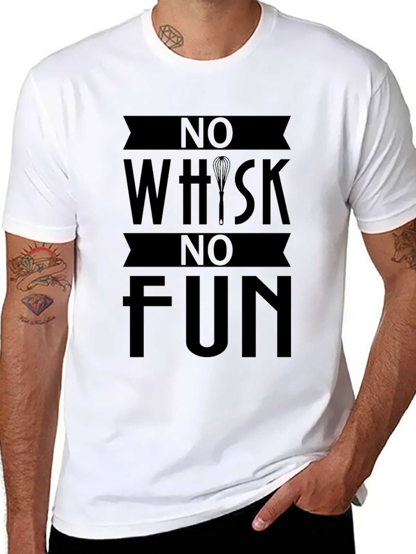 Rebbecca No Whisk No Fun Graphic T-Shirt