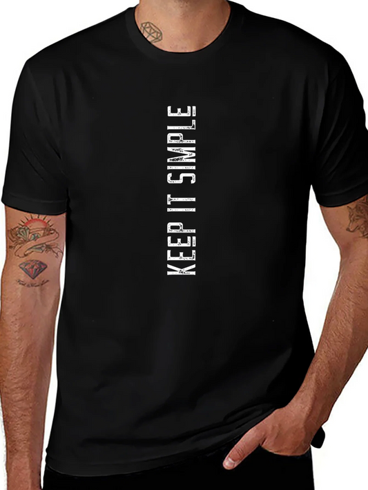 Rebbecca Keep It Simple Black T-Shirt - Stylish Graphic Tee