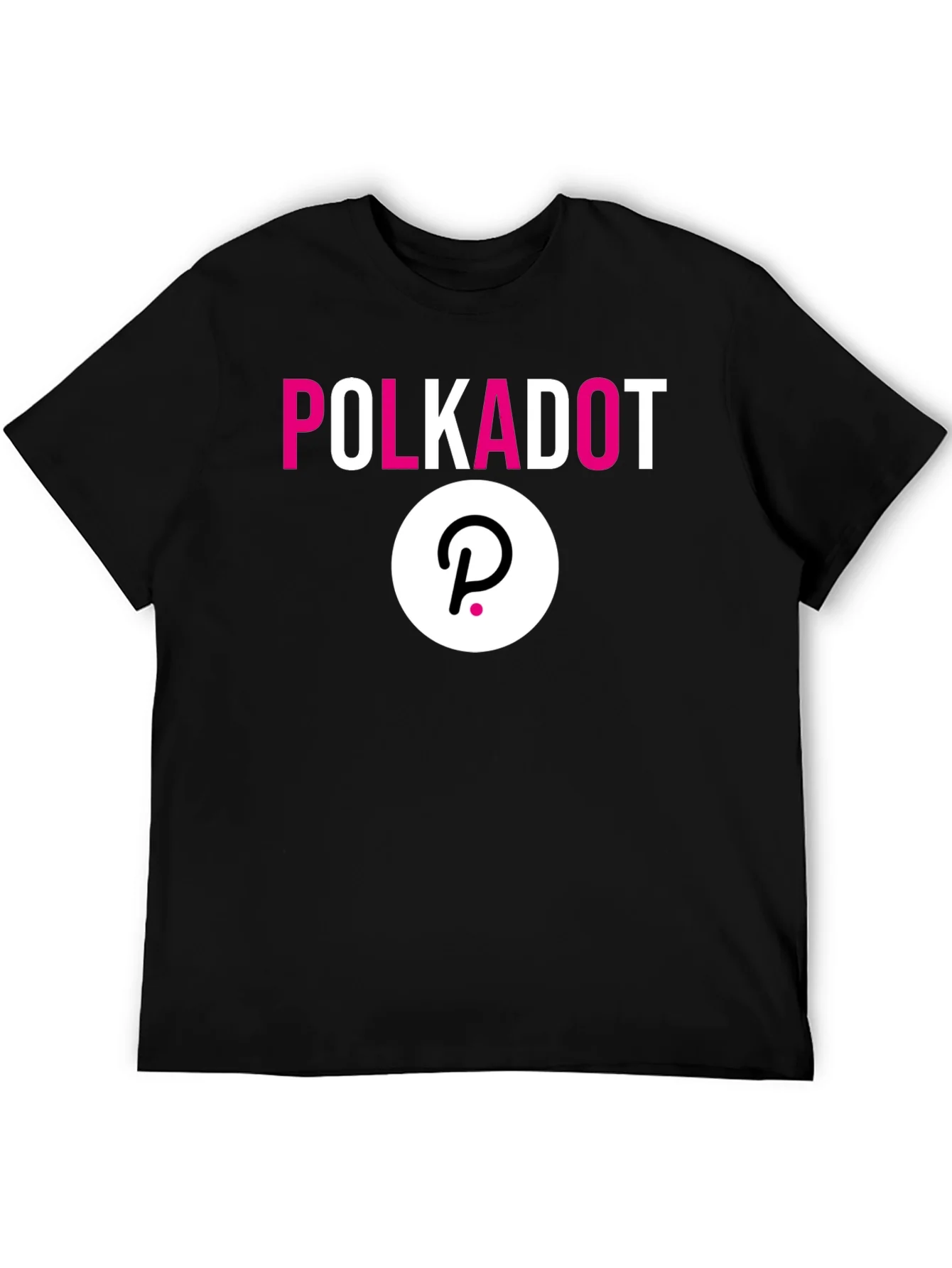 Rebbecca Polkadot Crypto Black T-Shirt - Stylish Blockchain Apparel