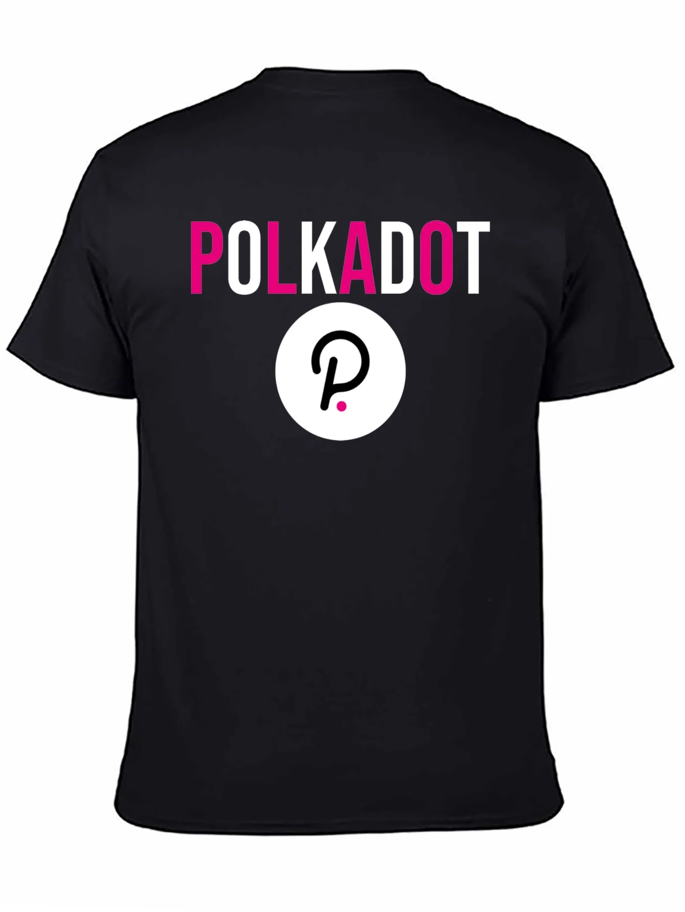 Rebbecca Polkadot Crypto Black T-Shirt - Stylish Blockchain Apparel