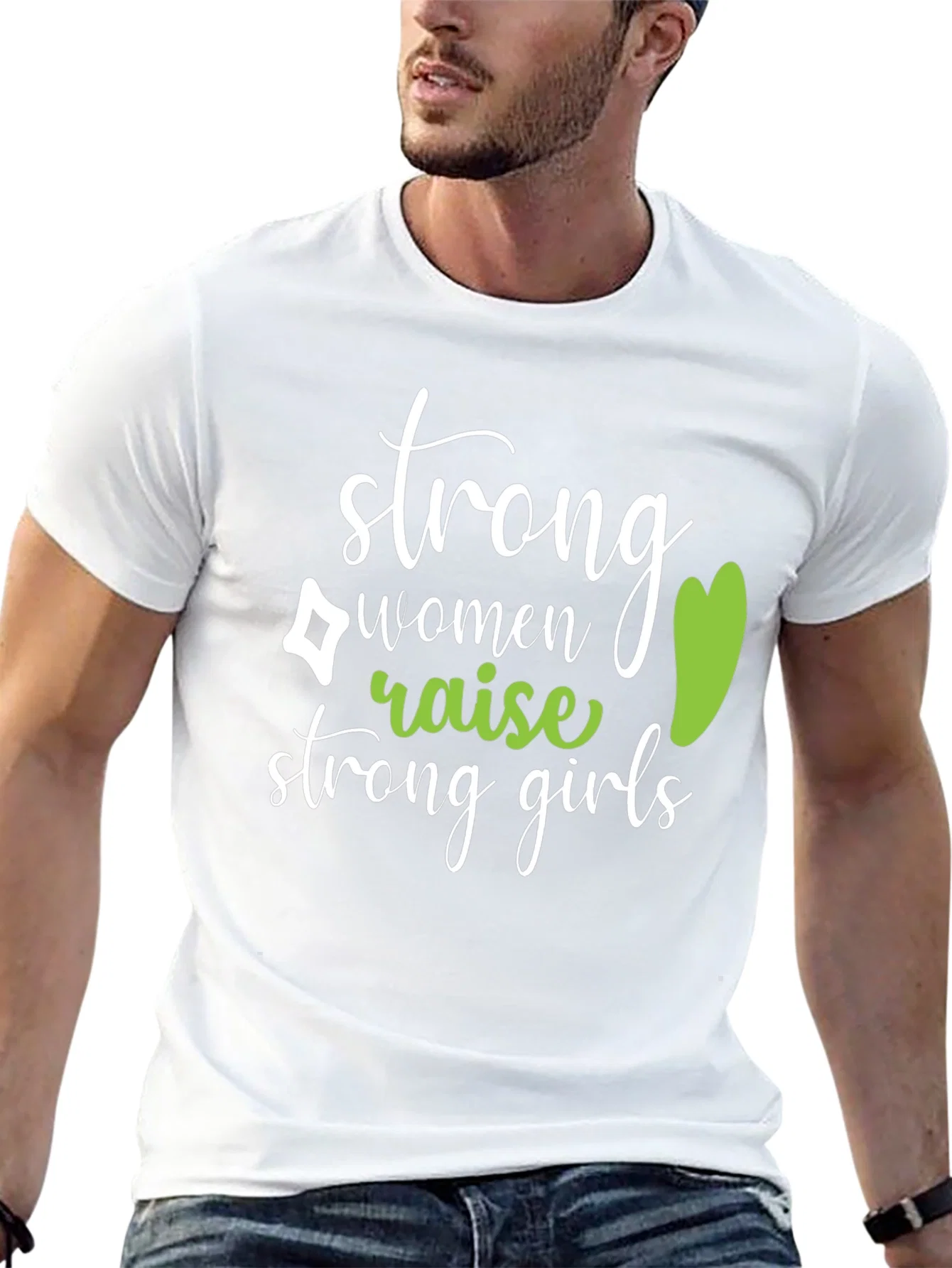 Rebbecca Strong Women Raise Strong Girls Black T-Shirt