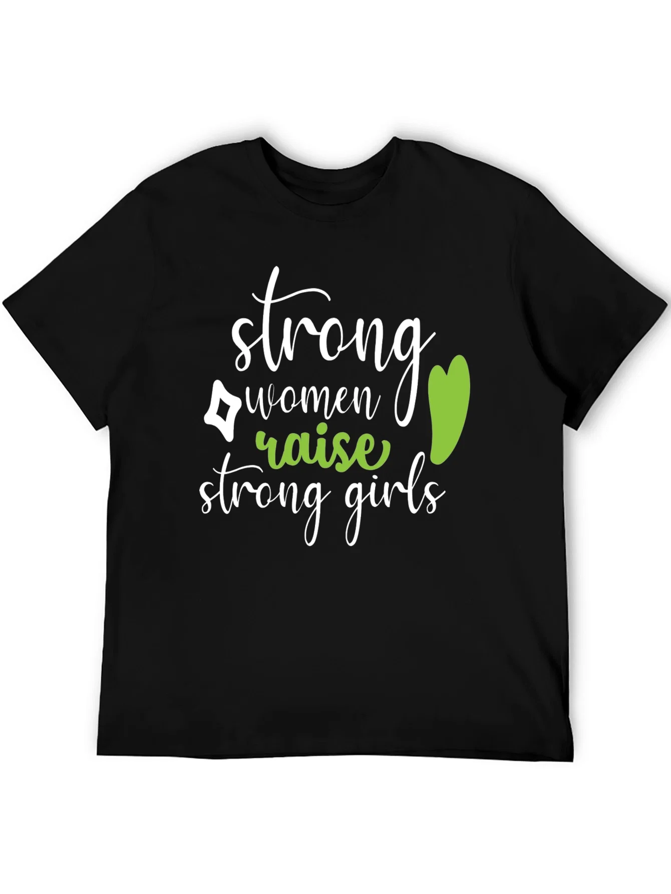 Rebbecca Strong Women Raise Strong Girls Black T-Shirt