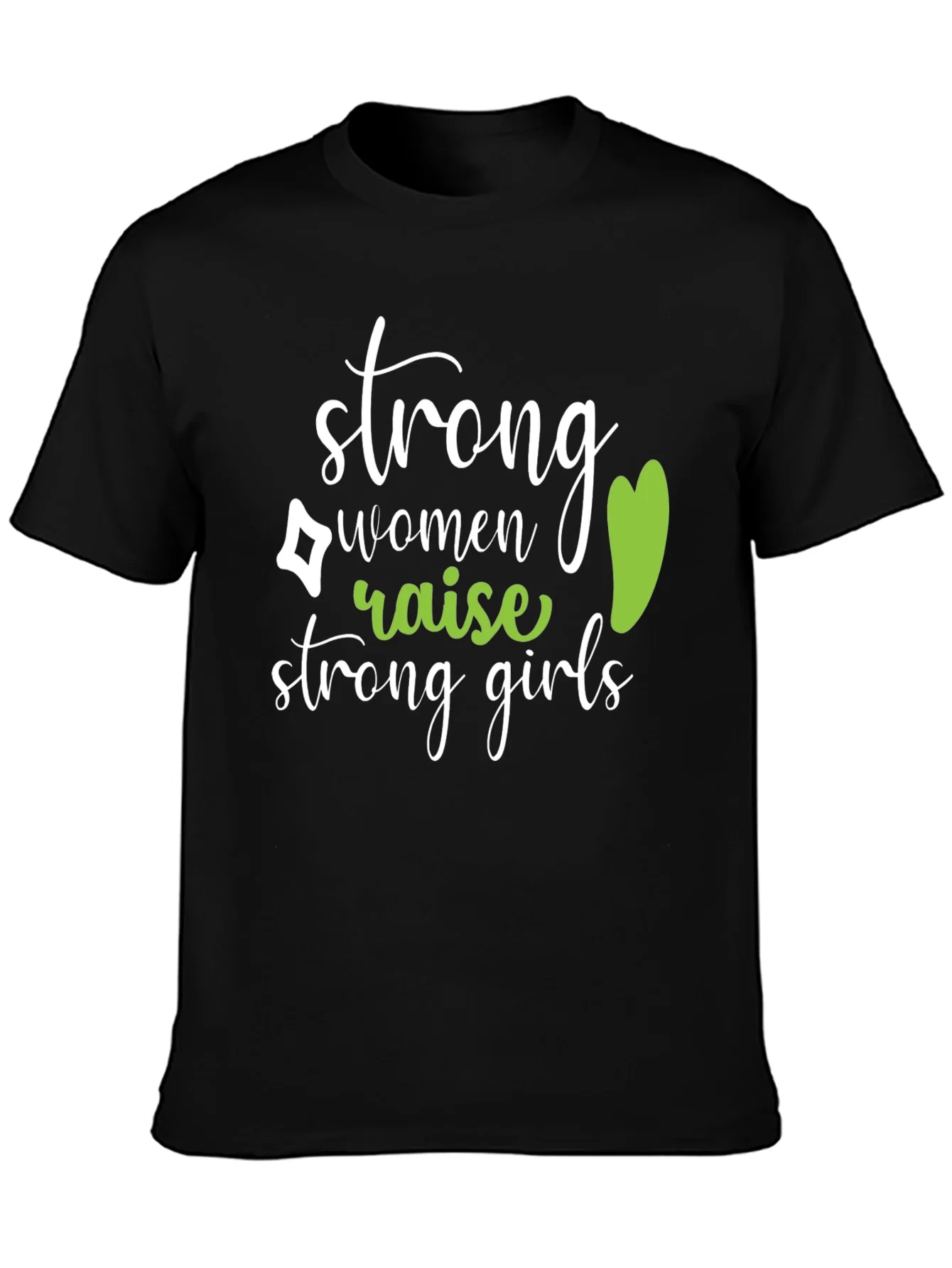 Rebbecca Strong Women Raise Strong Girls Black T-Shirt
